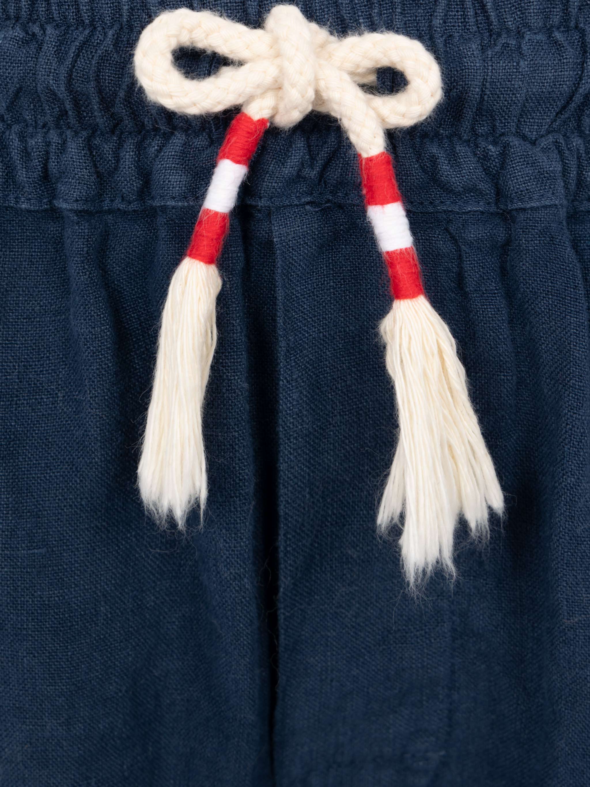 Marseille Jr navy blue linen bemuda - Image 3