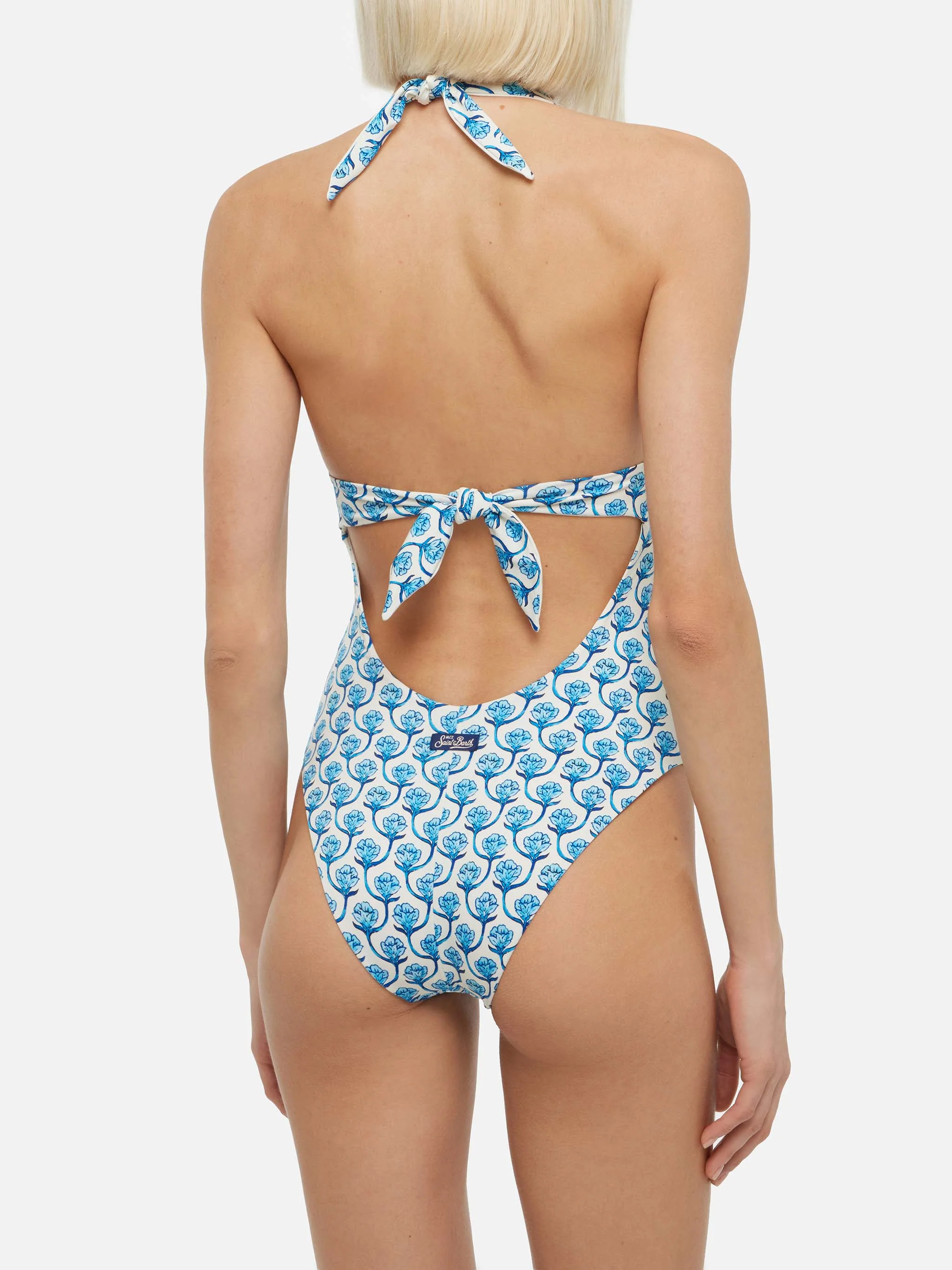 Marylin one-piece swimsuit with floral print - Image 4