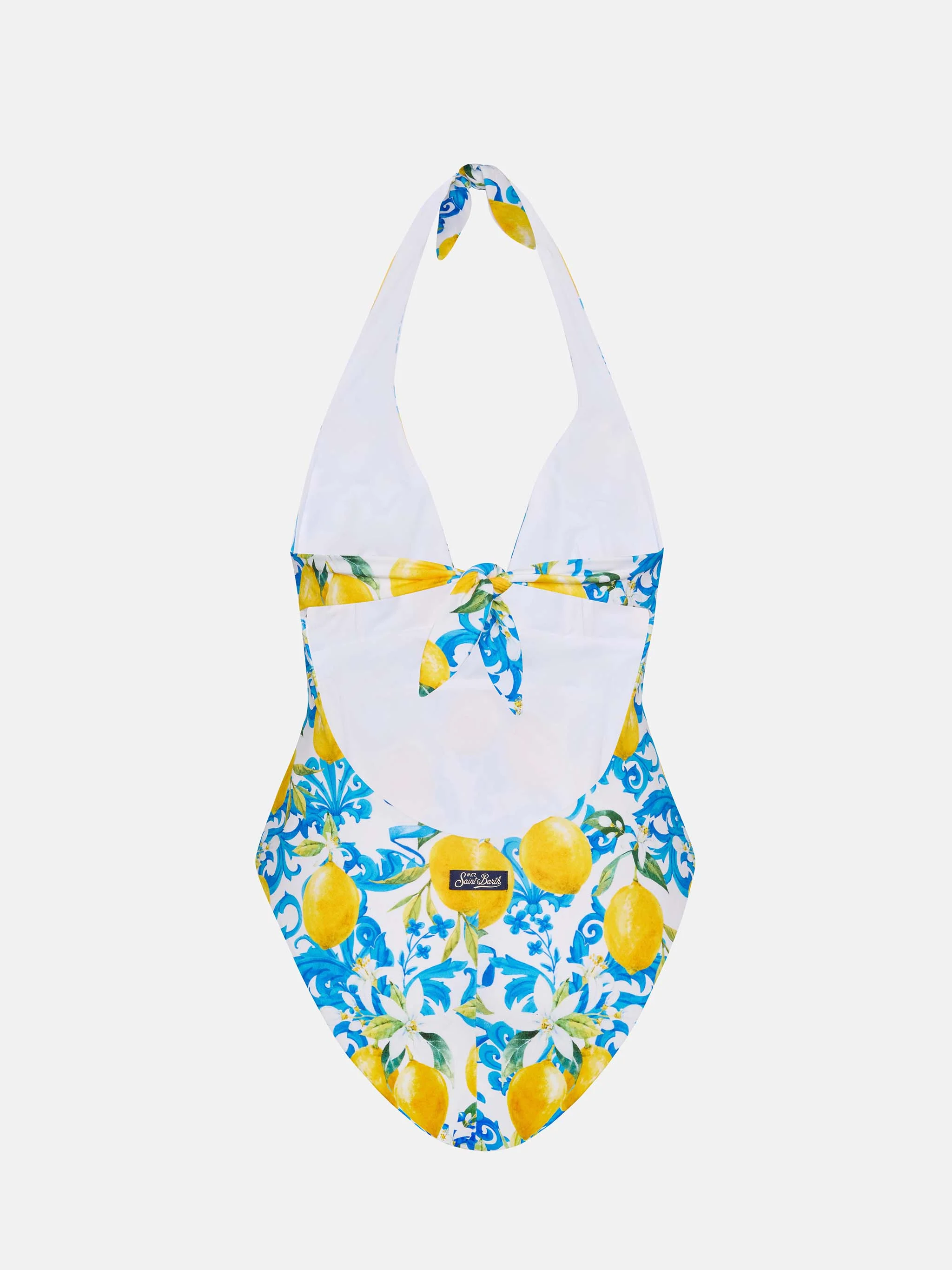 Marylin one-piece swimsuit with majolica print - Image 3