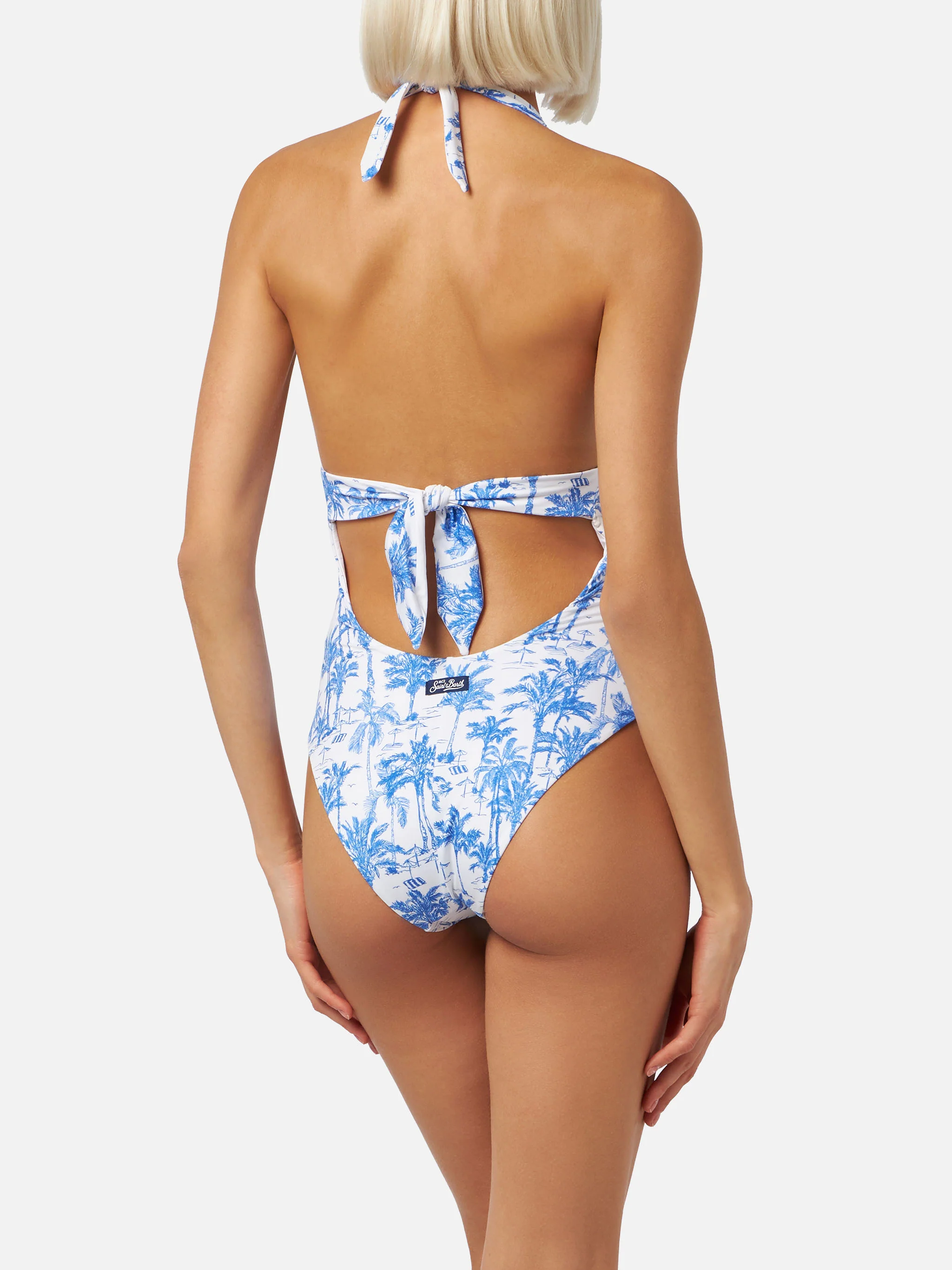 Marylin one-piece swimsuit with toile de jouy print - Image 4