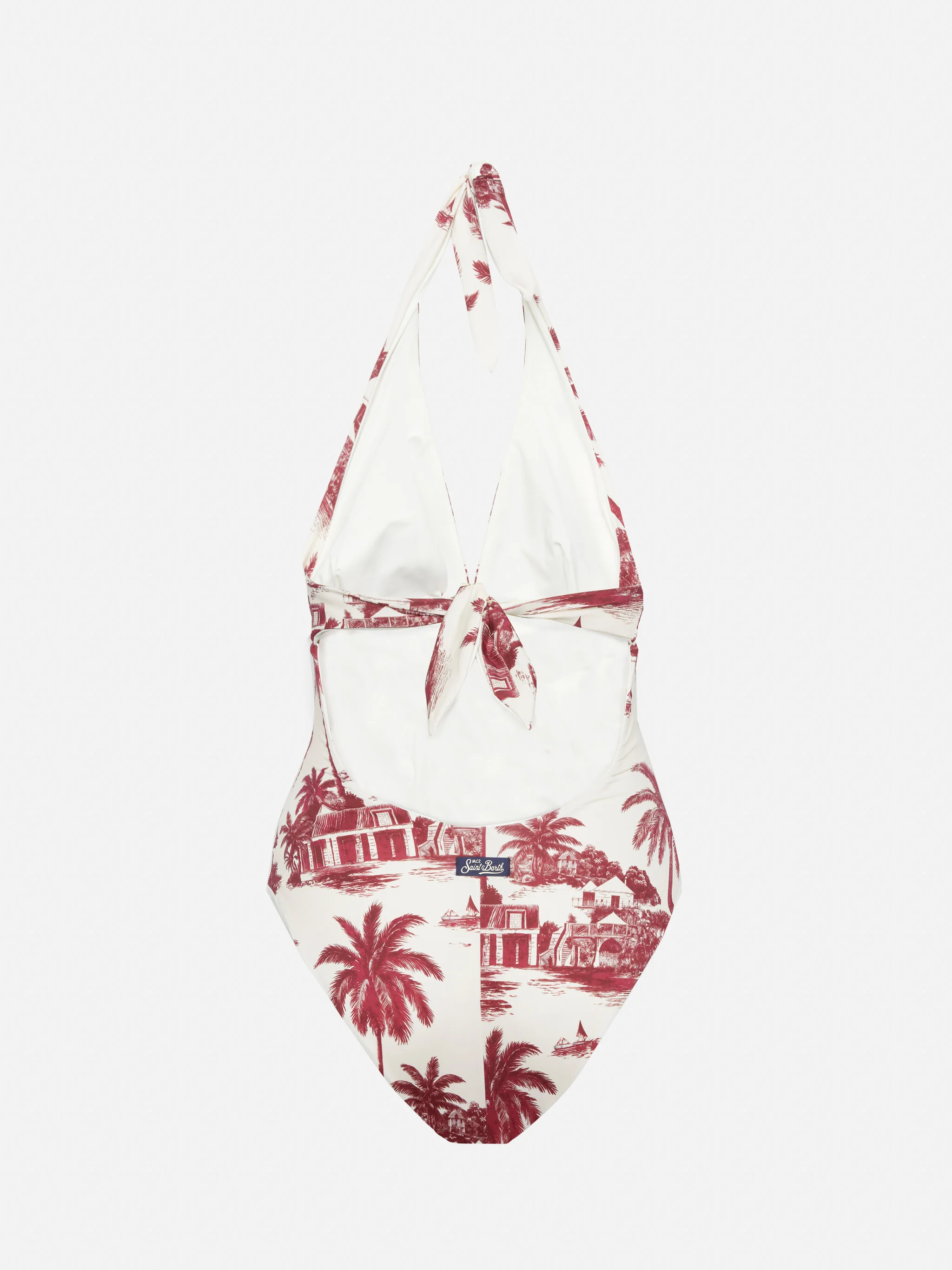 Marylin one-piece swimsuit with toile de jouy print | AI CO-CREATED DESIGN BY RICKDICK - POWERED BY RED-EYE - Image 3