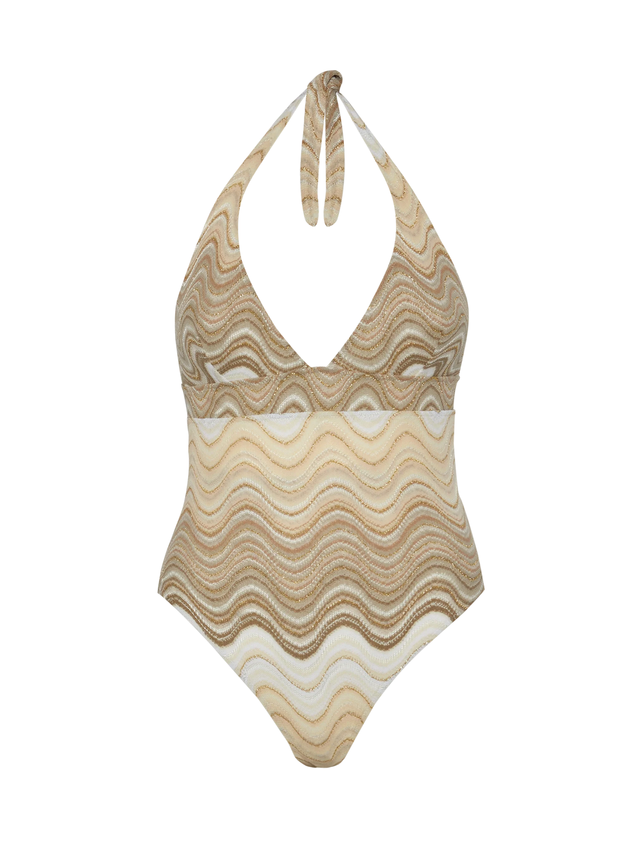 Marylin raschel wavy one-piece swimsuit