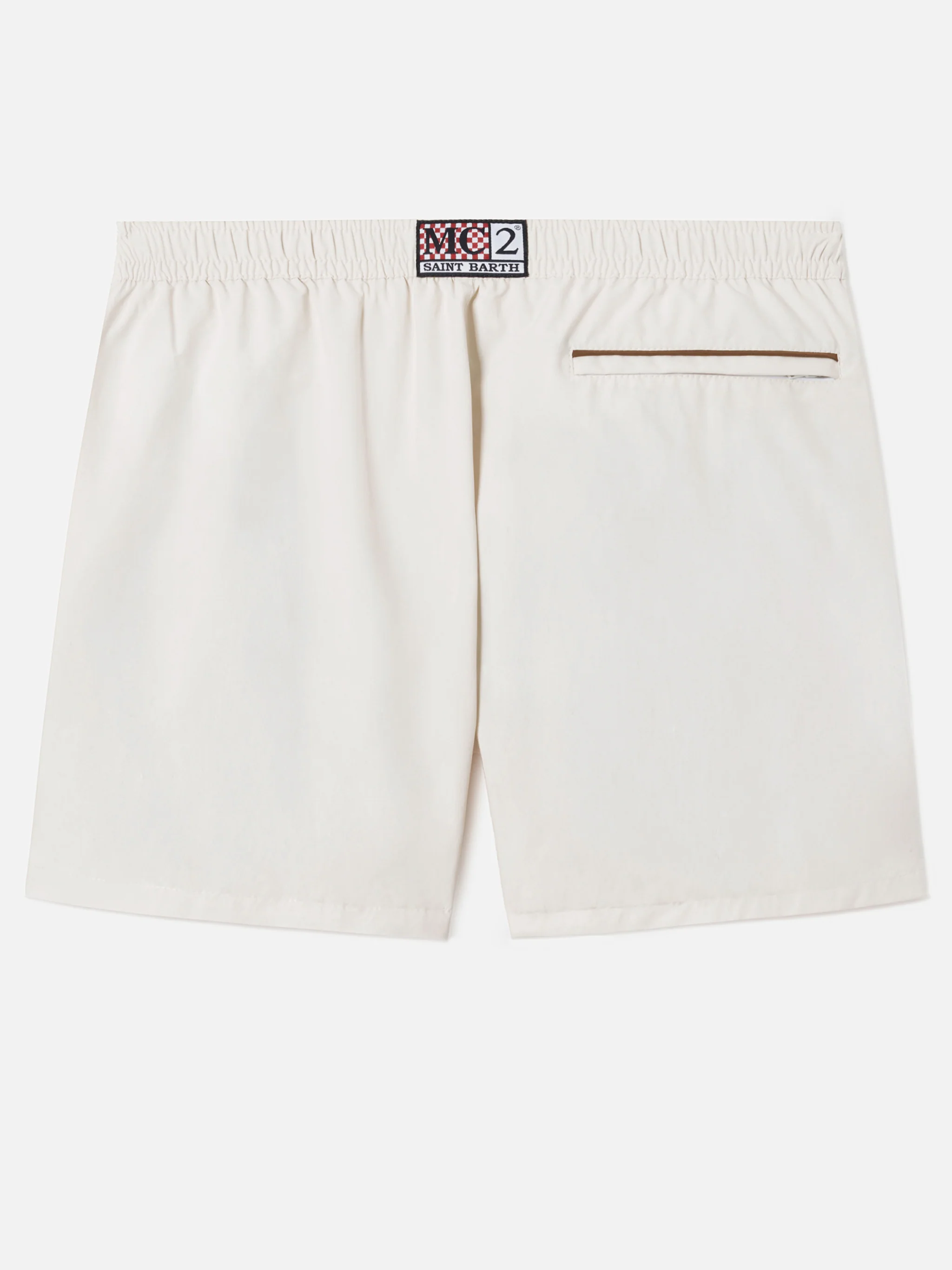 Master Piping swim shorts in white - Image 2
