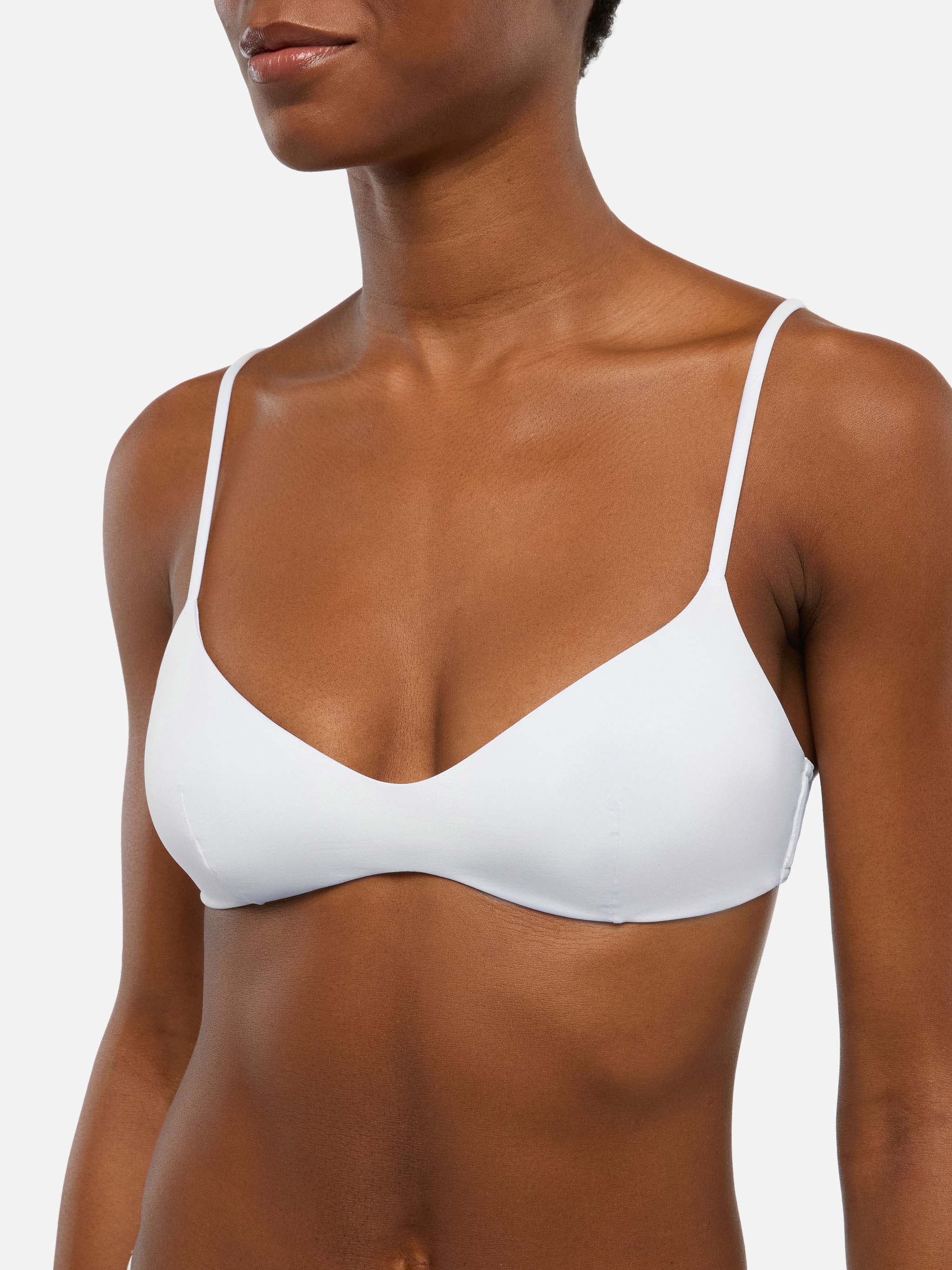 May Lido plunging bralette bikini in white - Image 3