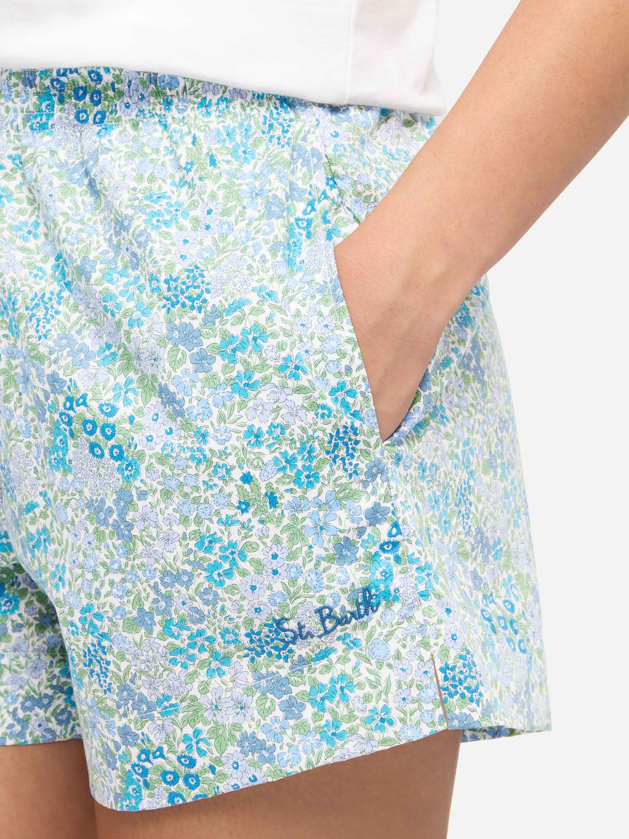 Meave cotton pull up shorts with Joanna Luise print | MADE WITH LIBERTY FABRIC - Image 2