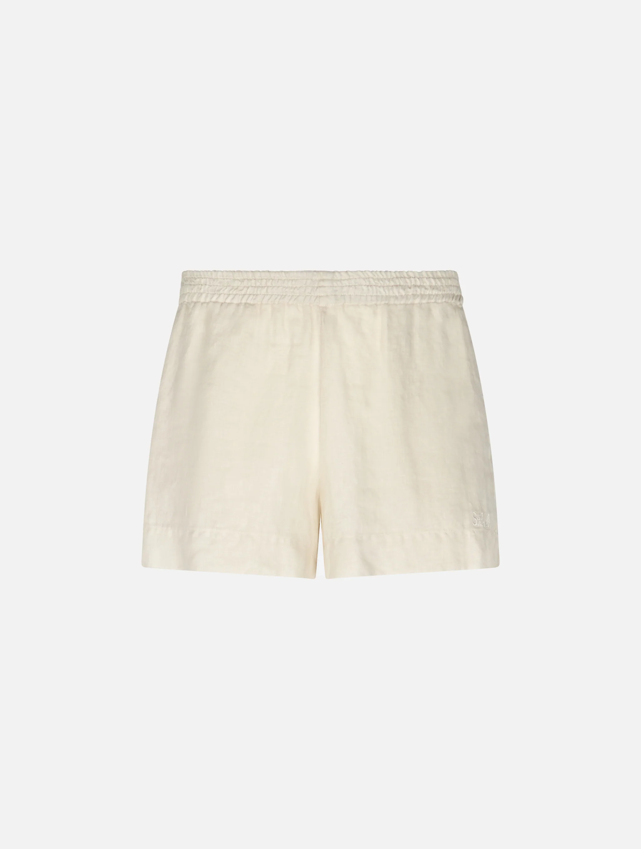 Meave cream linen pull up shorts - Image 6