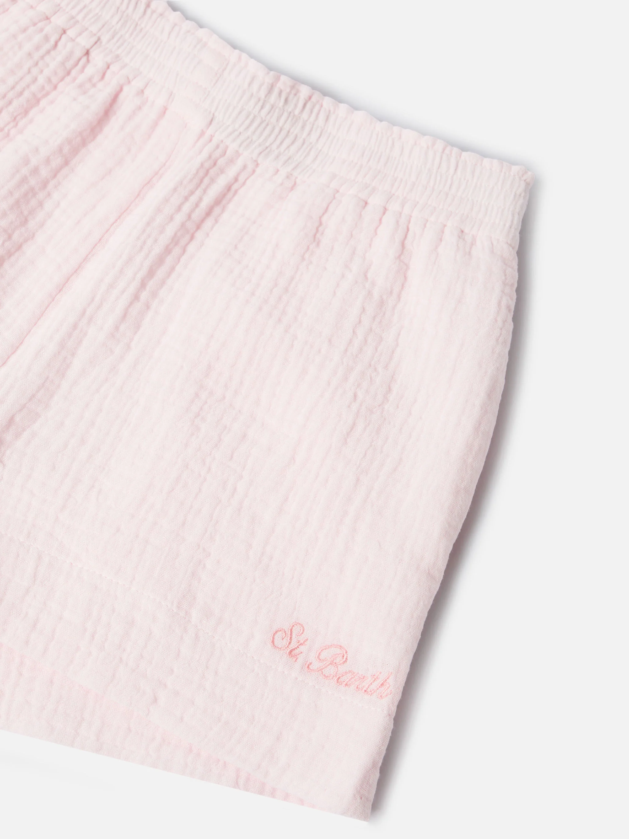 Meave Jr cotton muslin shorts in pink - Image 3