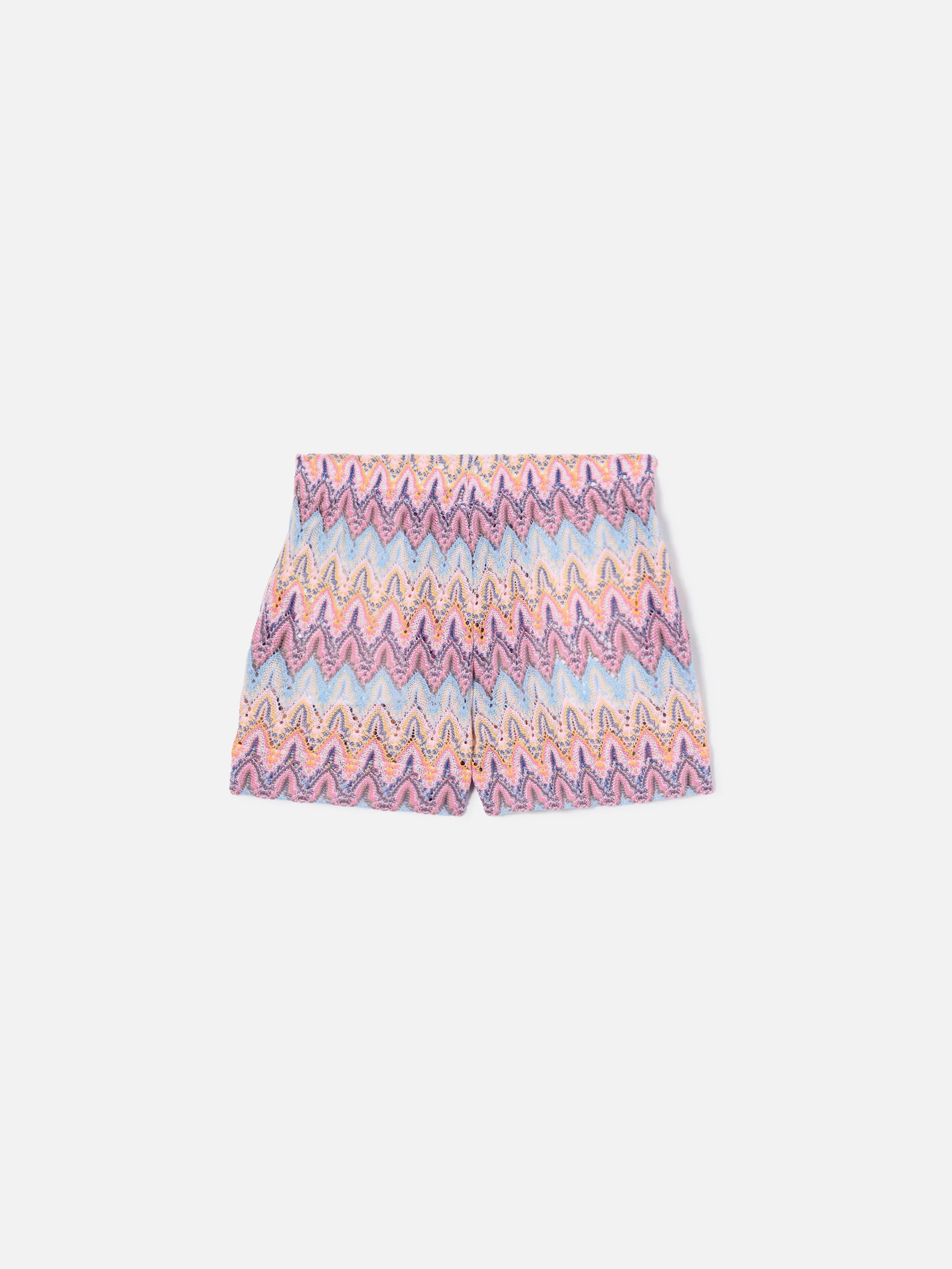 Meave Jr raschel knit shorts with pastel flame pattern - Image 2