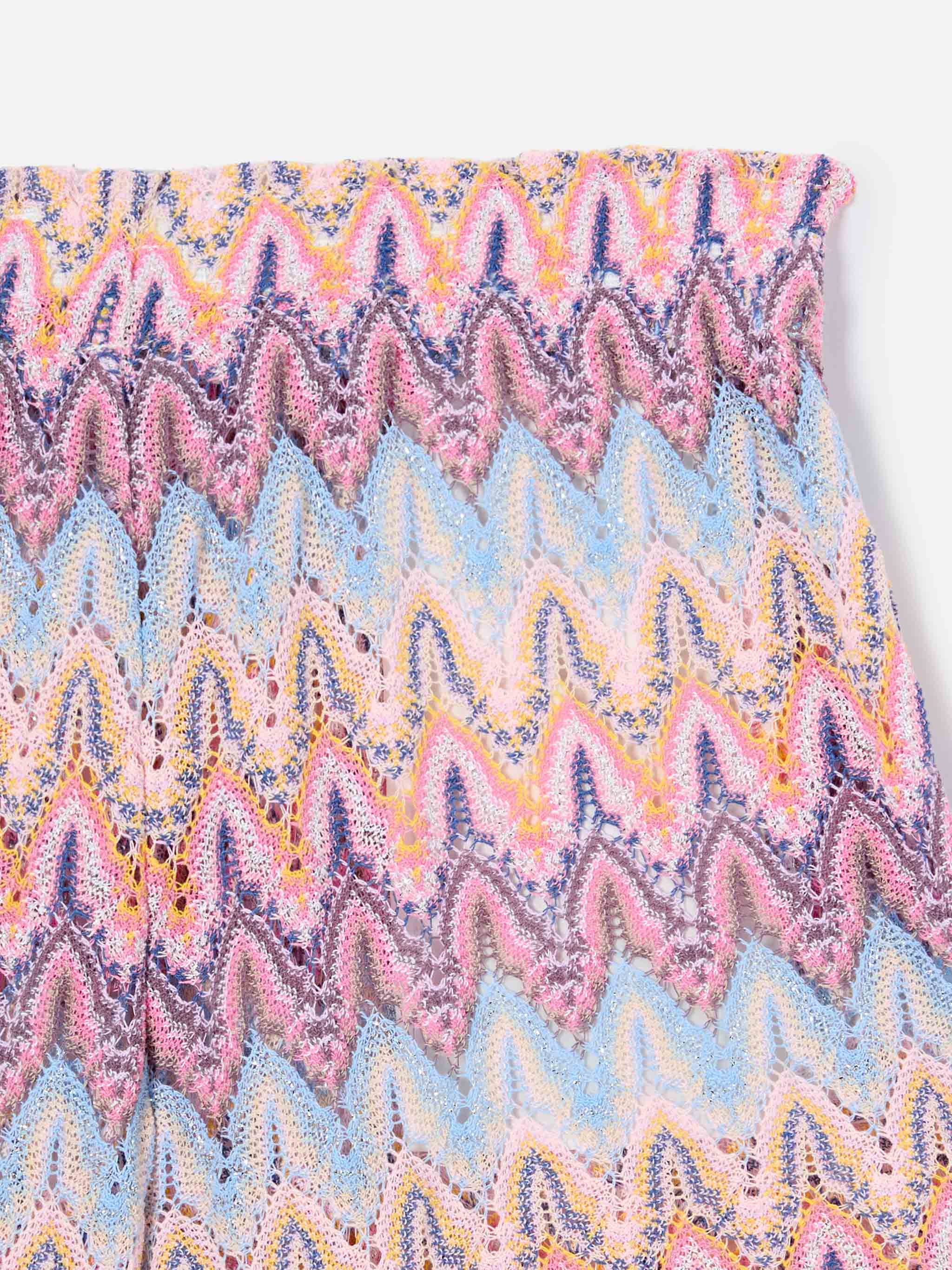 Meave Jr raschel knit shorts with pastel flame pattern - Image 3