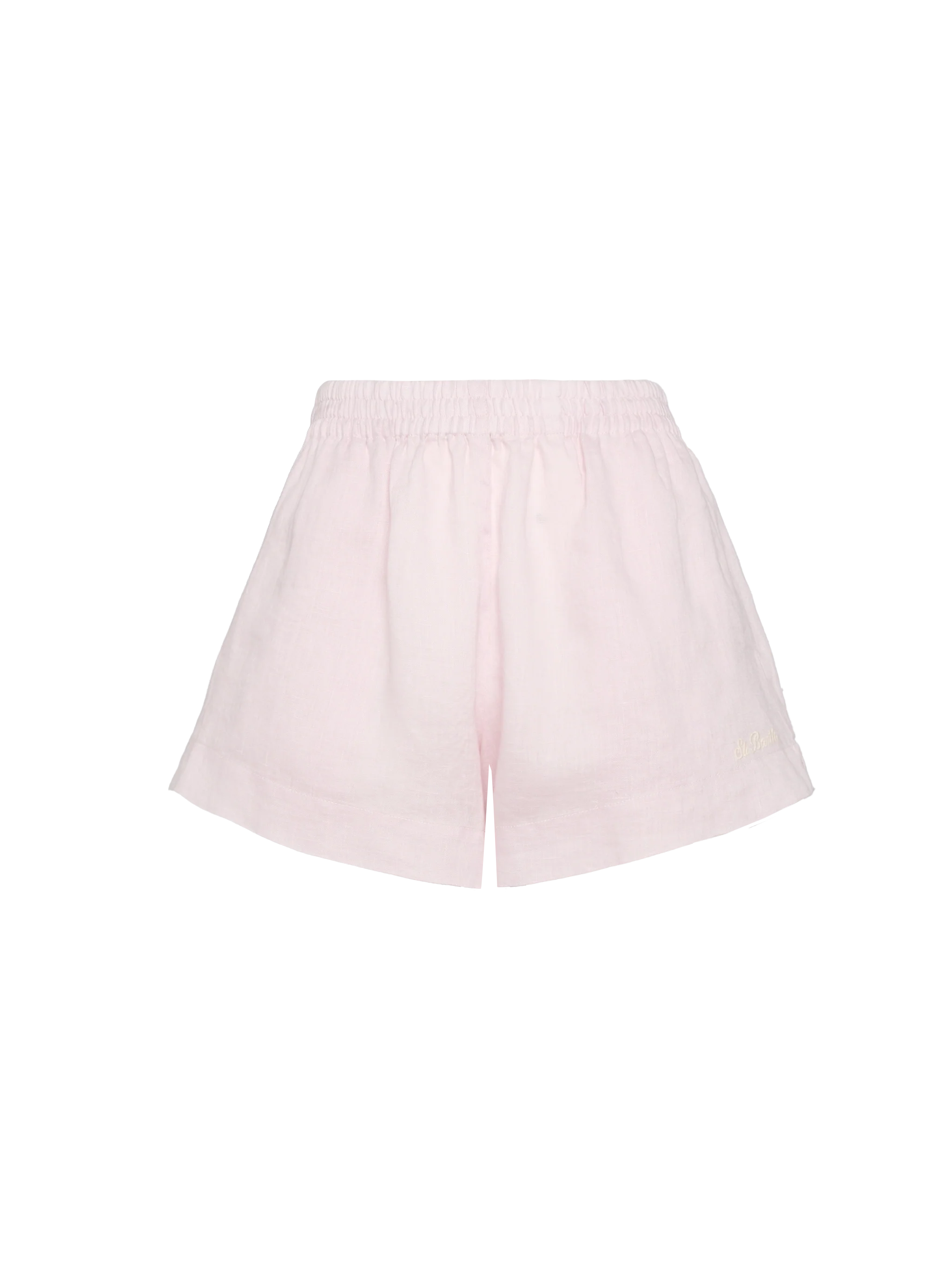 Meave pink linen pull up shorts - Image 4