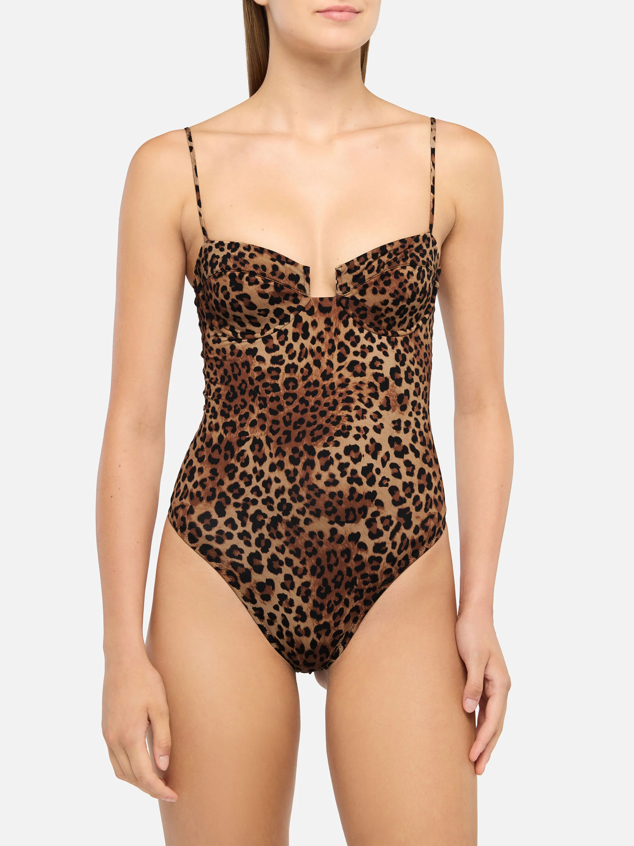 Medea underwired one-piece swimsuit with animalier print - Image 2