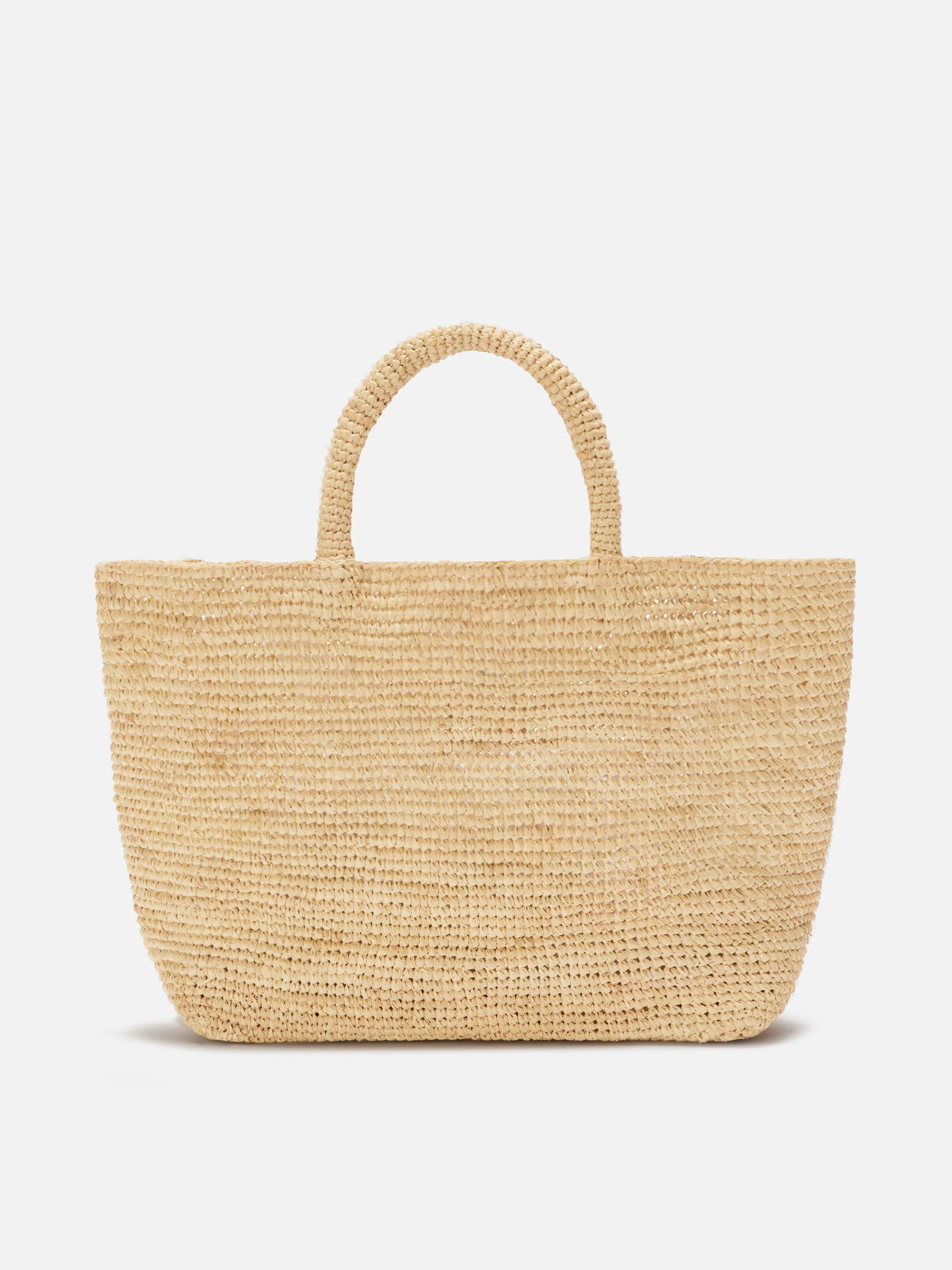 Medium Beach raffia bag with embroidered logo - Image 4