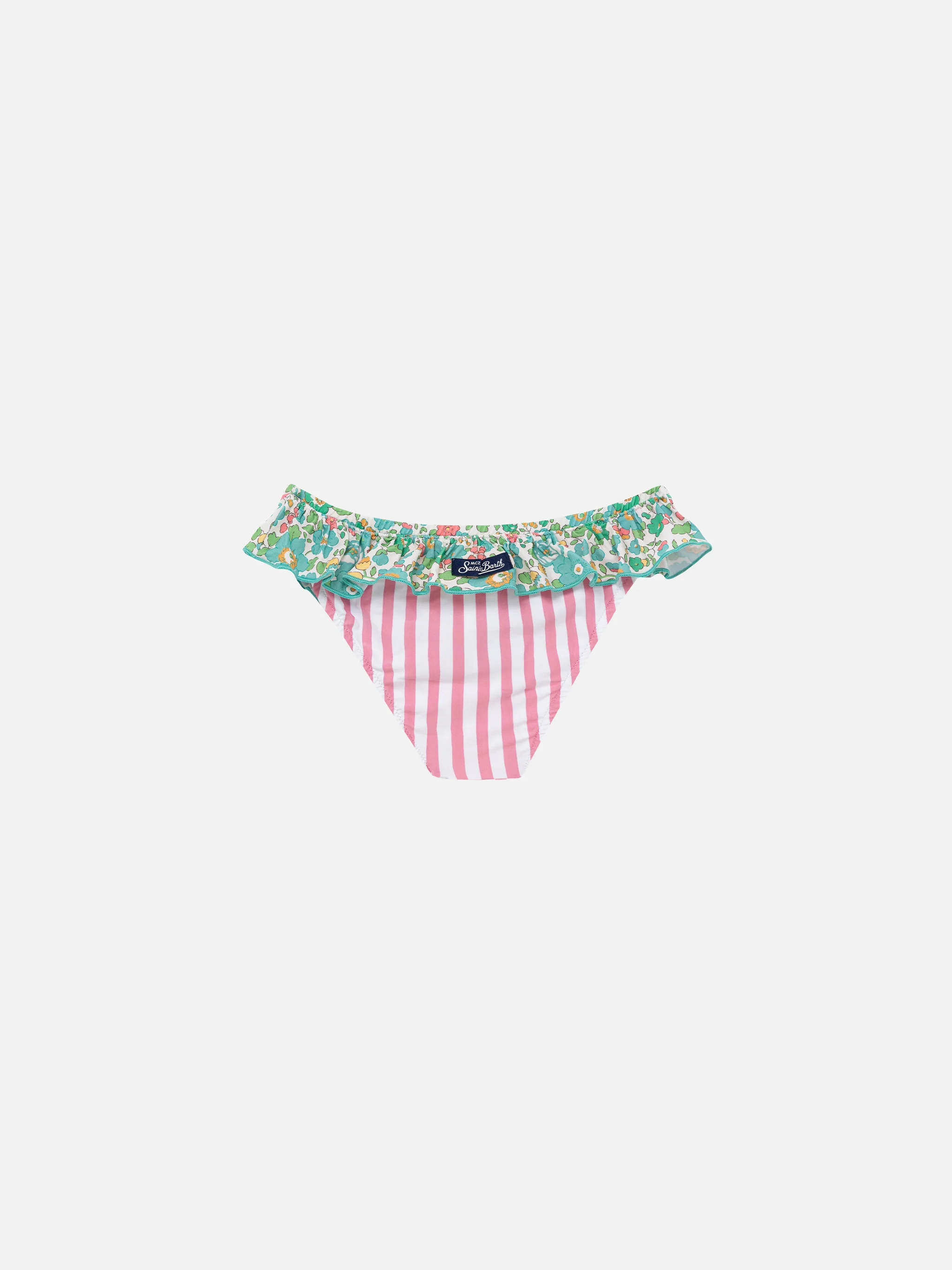 Melly ruffled swim briefs with Betsy patch print | MADE WITH LIBERTY FABRIC - Image 2
