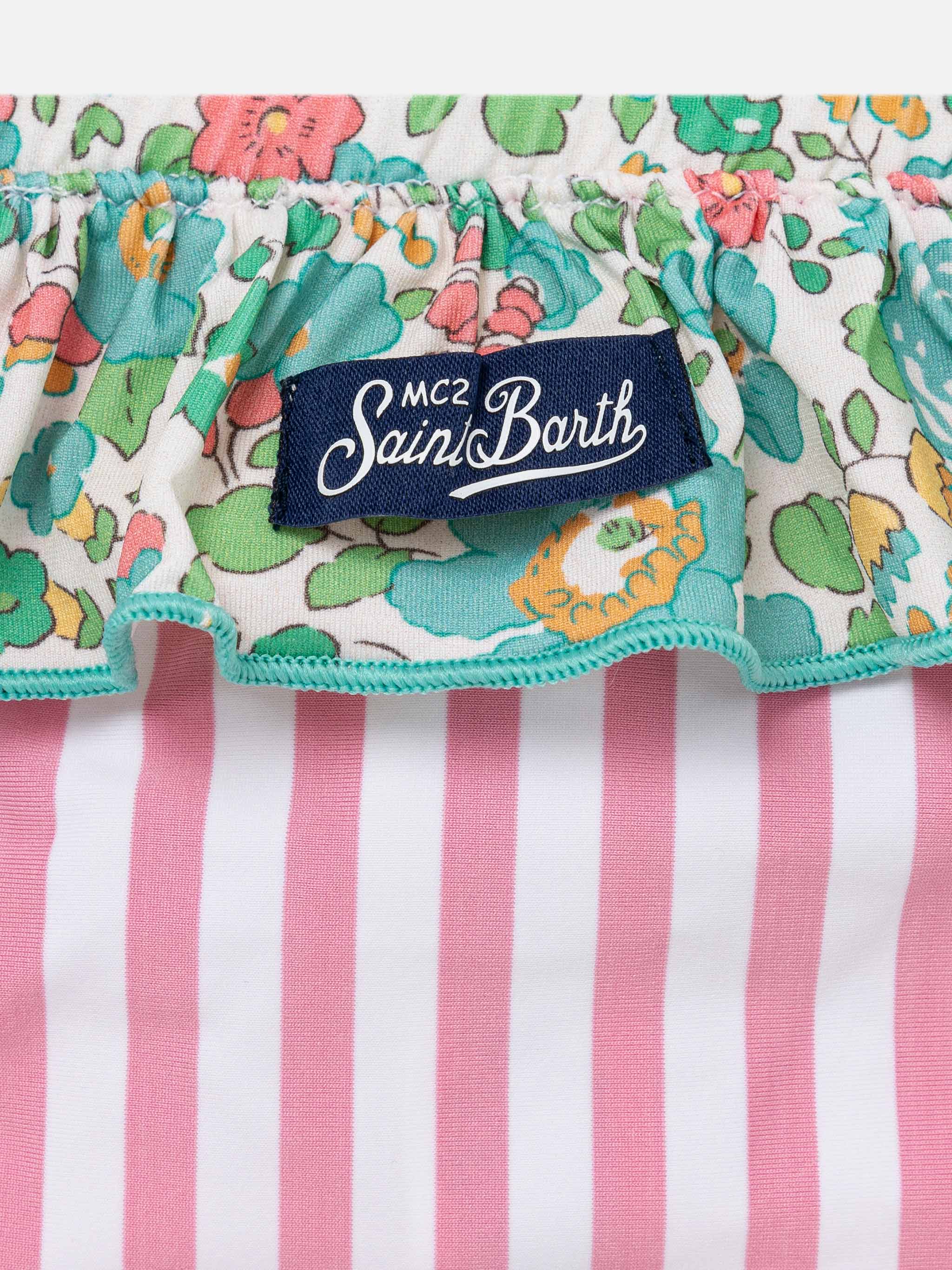 Melly ruffled swim briefs with Betsy patch print | MADE WITH LIBERTY FABRIC - Image 3