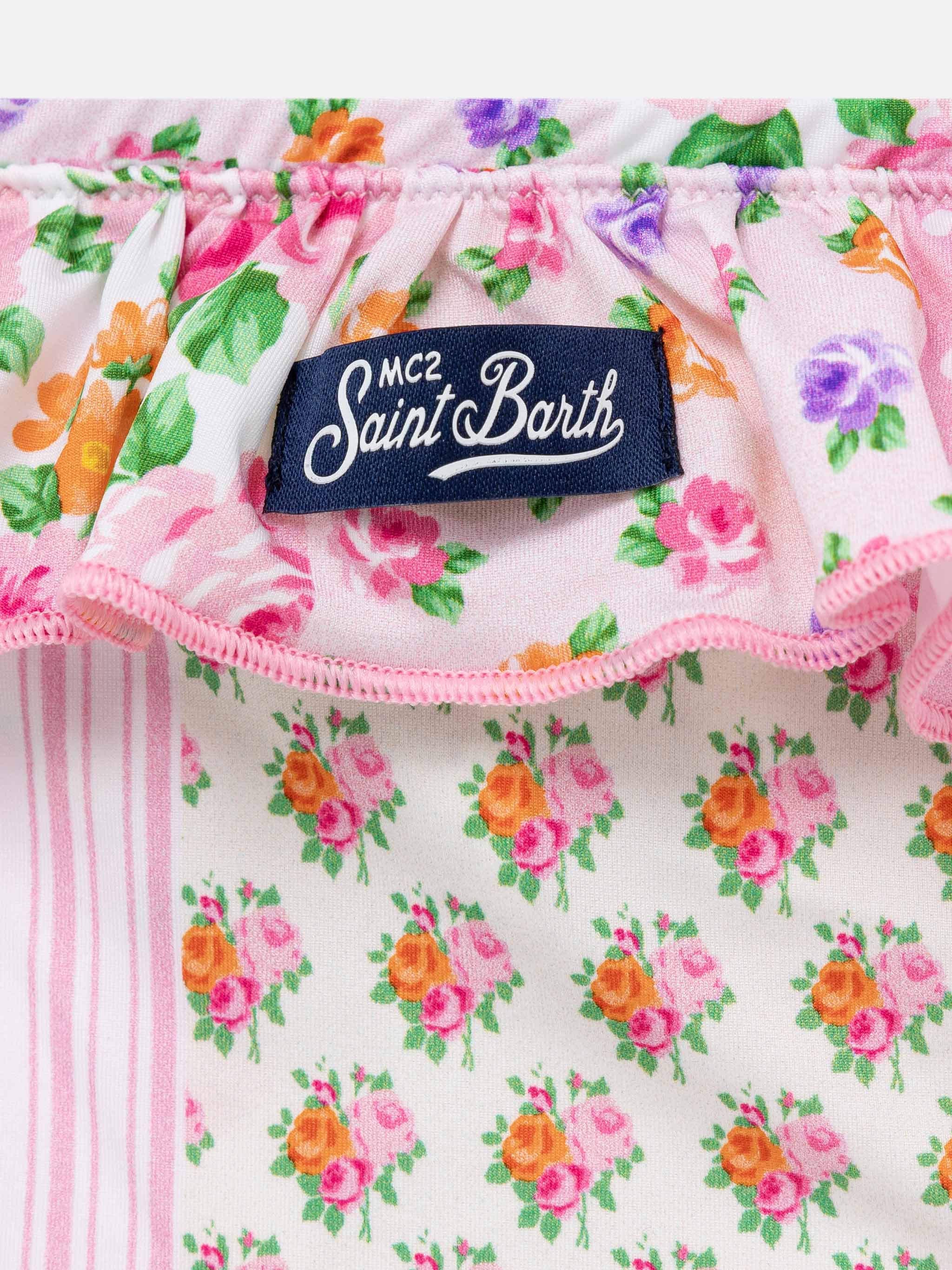 Melly ruffled swim briefs with flower patch print - Image 3