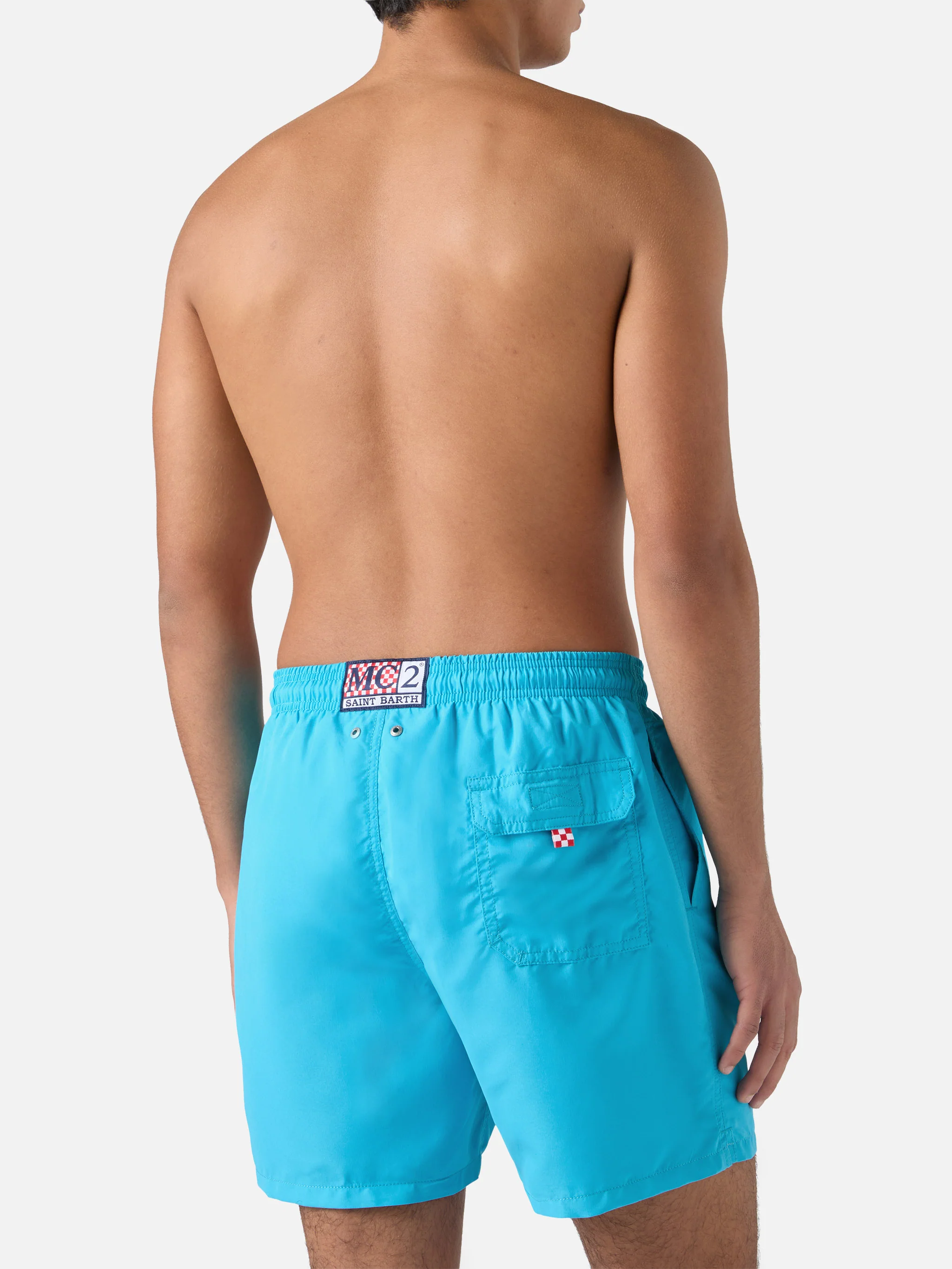 Men's swimsuit with thermoreactive print – daisy print - Image 4