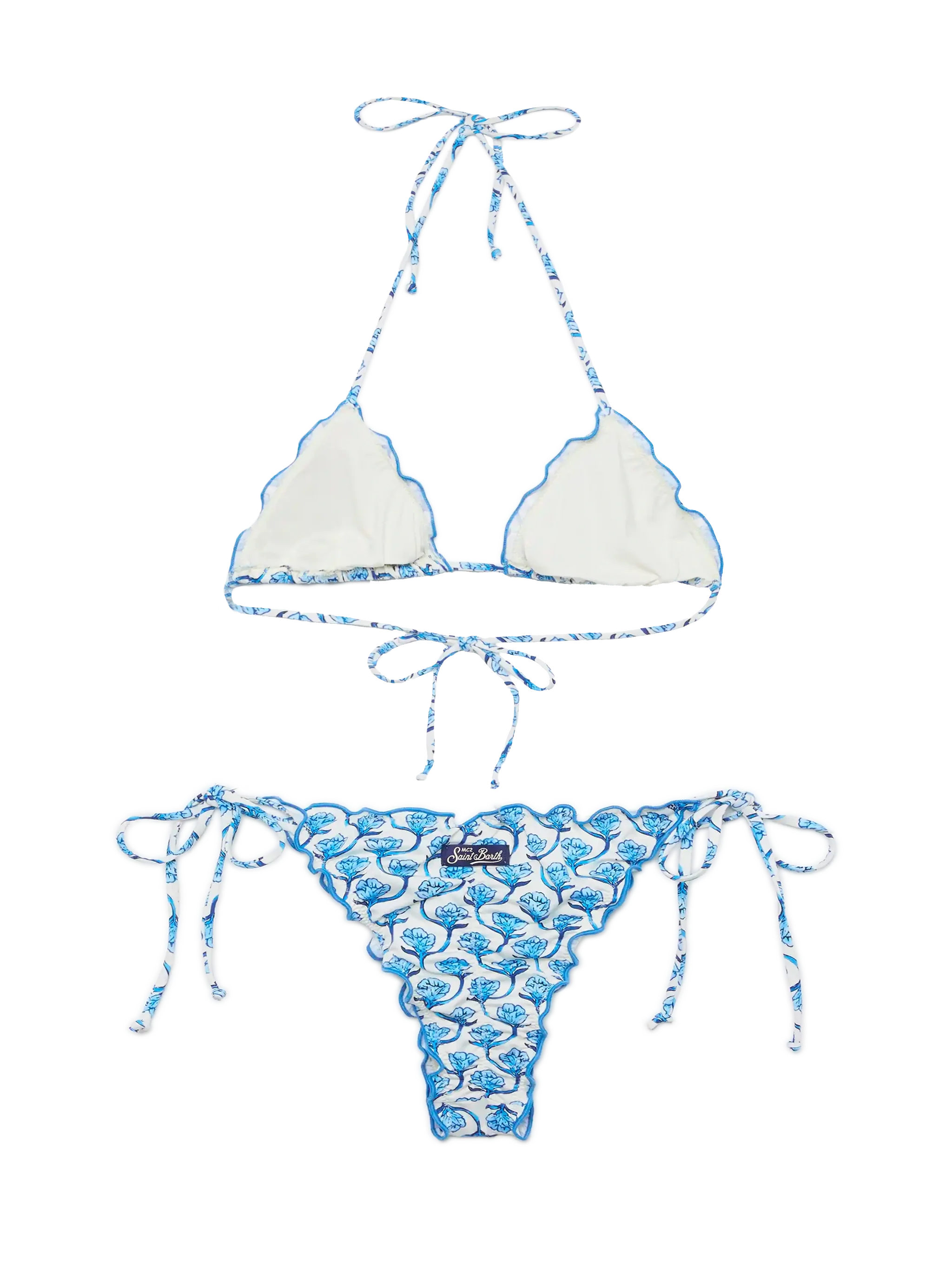 Classic triangle bikini Sagittarius Miami with floral print - Image 3