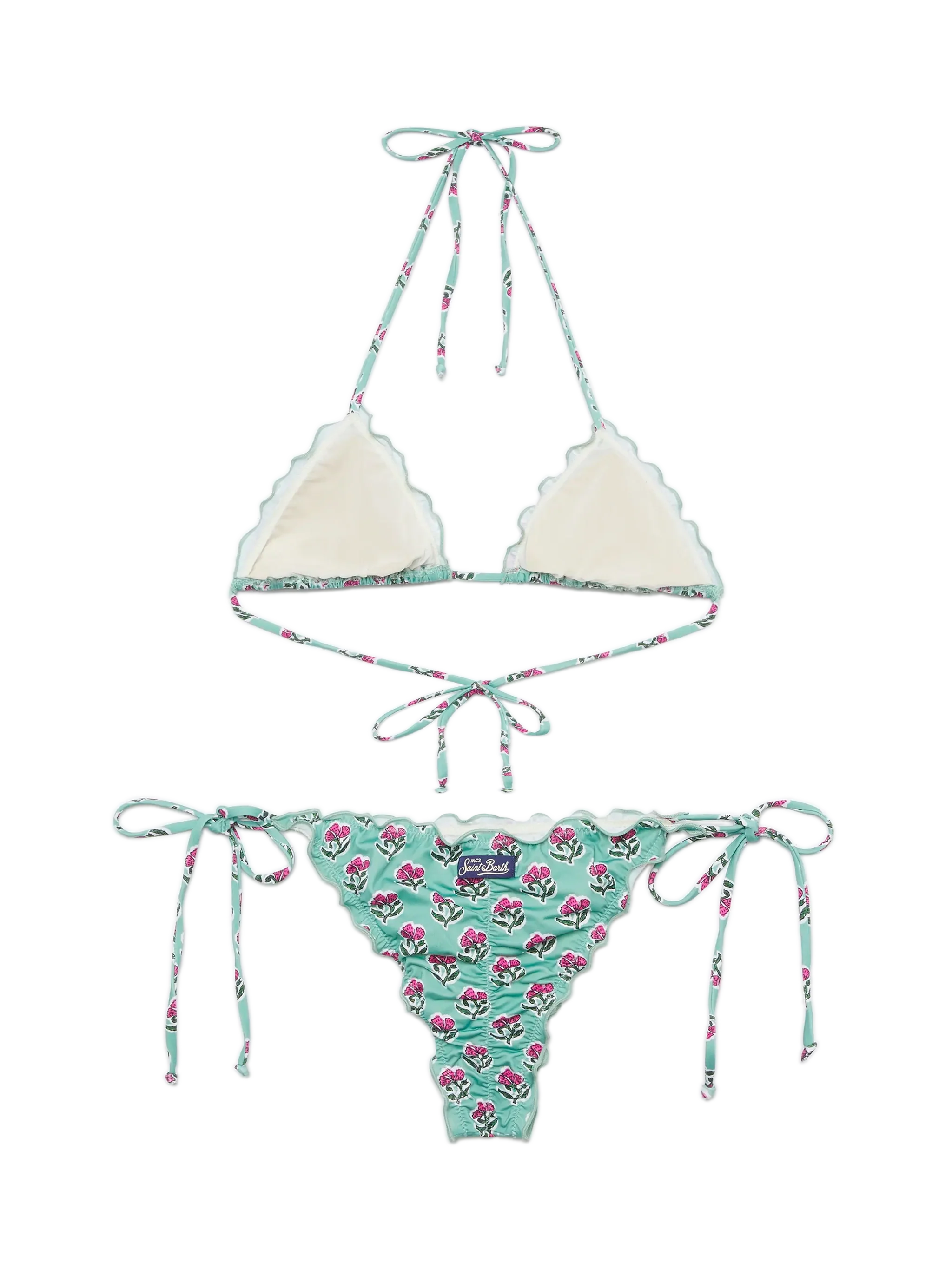 Classic triangle bikini Sagittarius Miami with floral print - Image 3