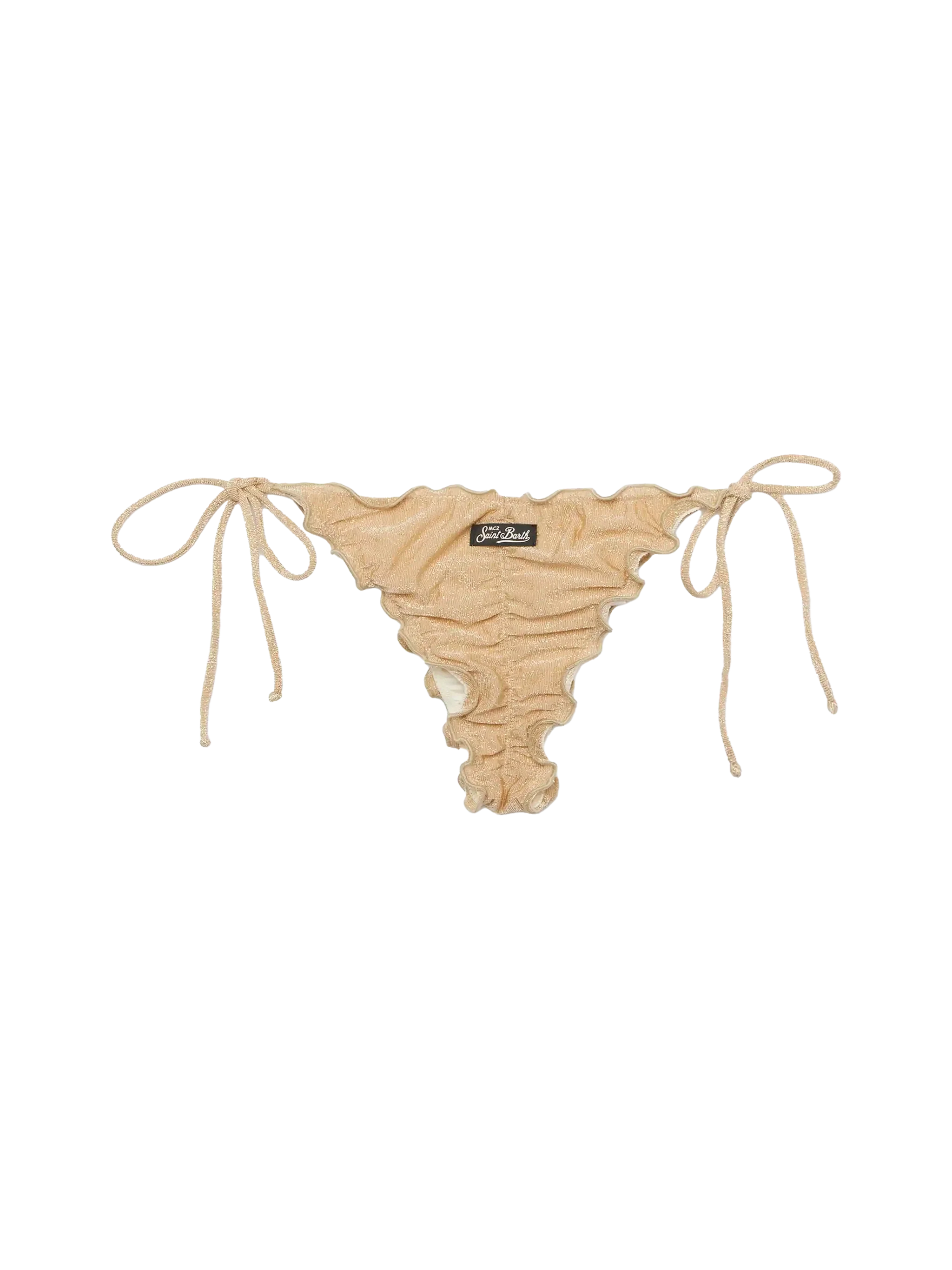 Miami lurex gold cheeky swim briefs - Image 2