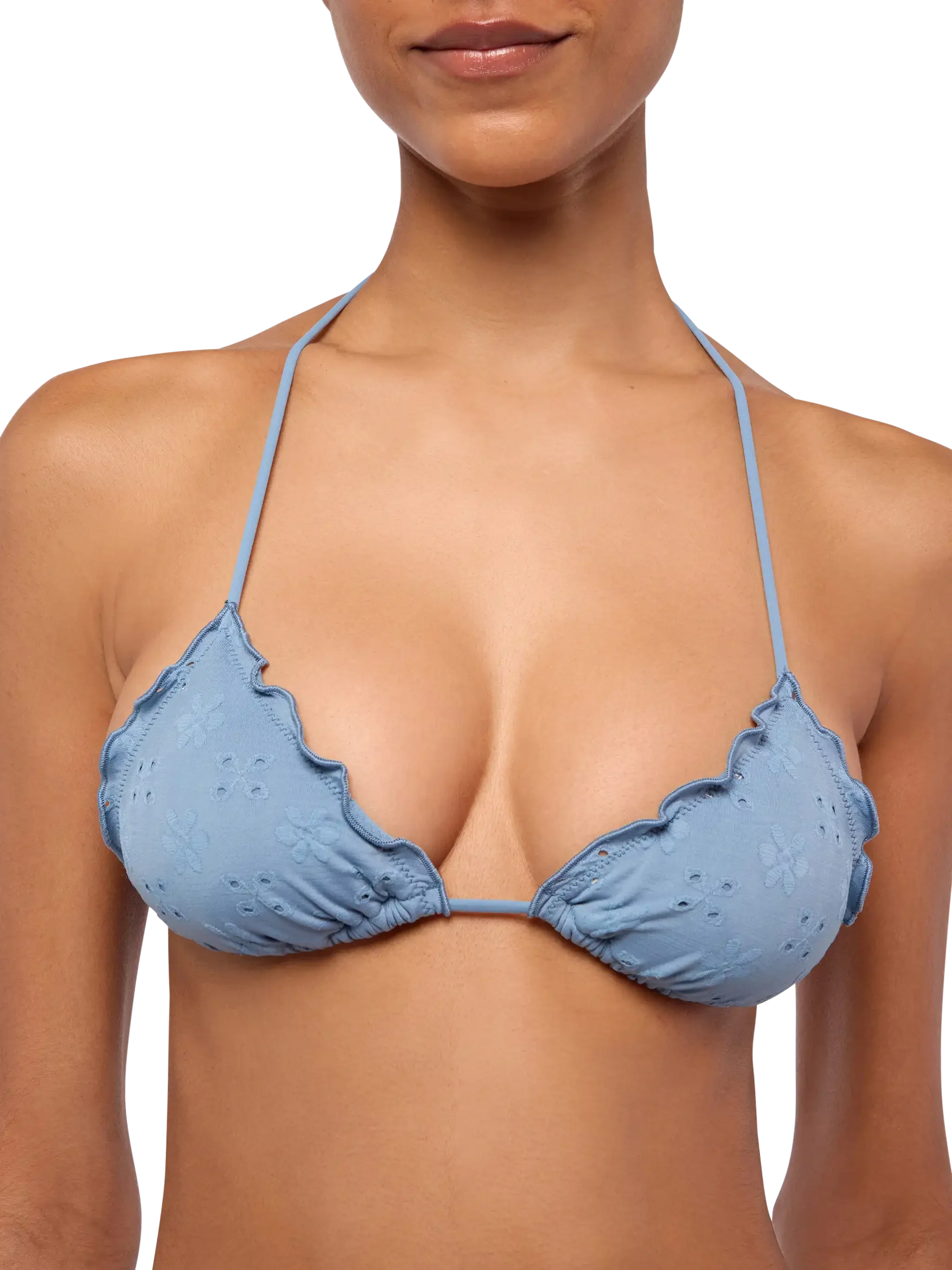Sagittarius Miami classic triangle bikini in sky blue sangallo lace - Image 6