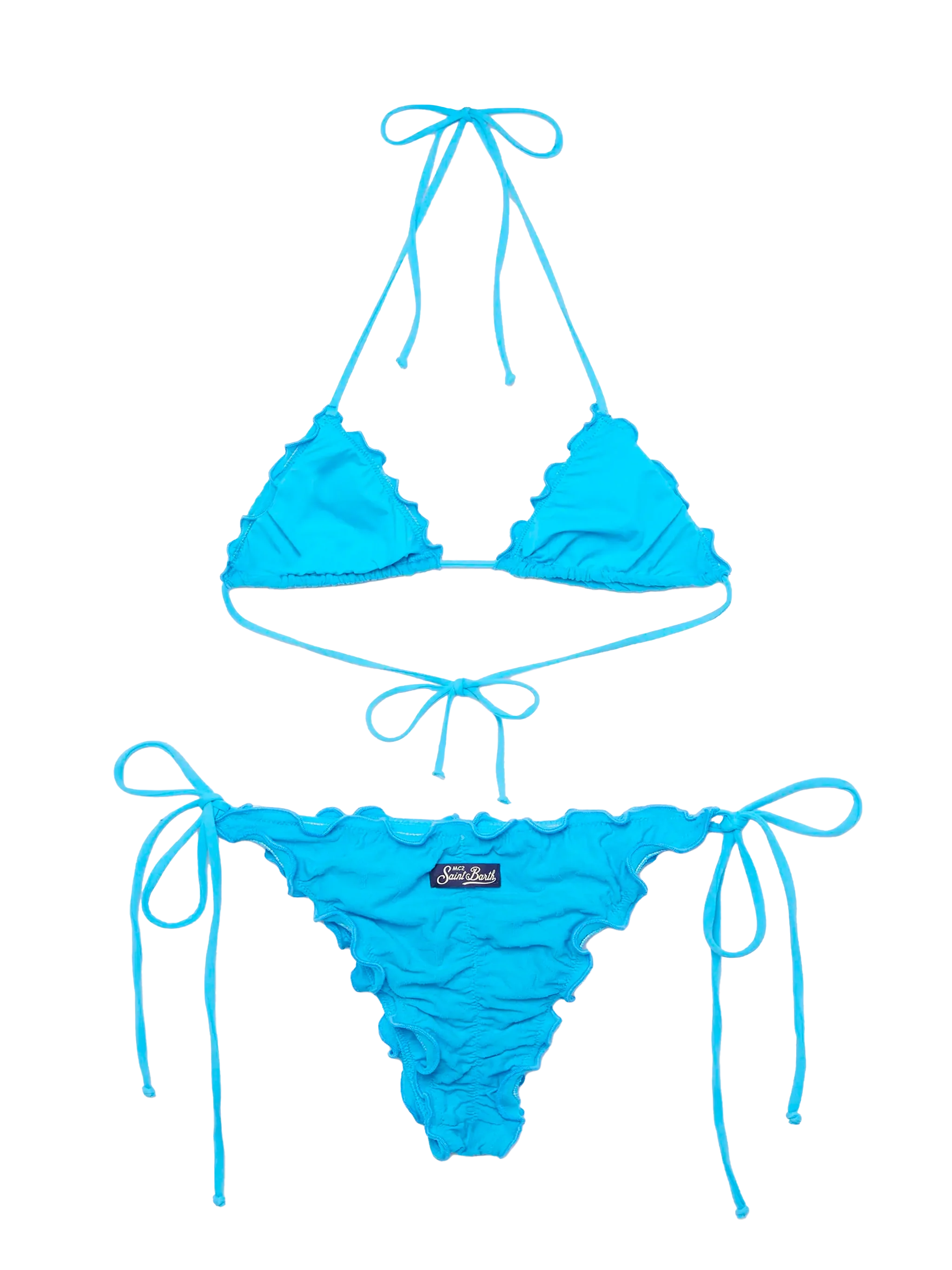 Classic traingle bikini Sagittarius Miami with starfish embossed pattern - Image 3