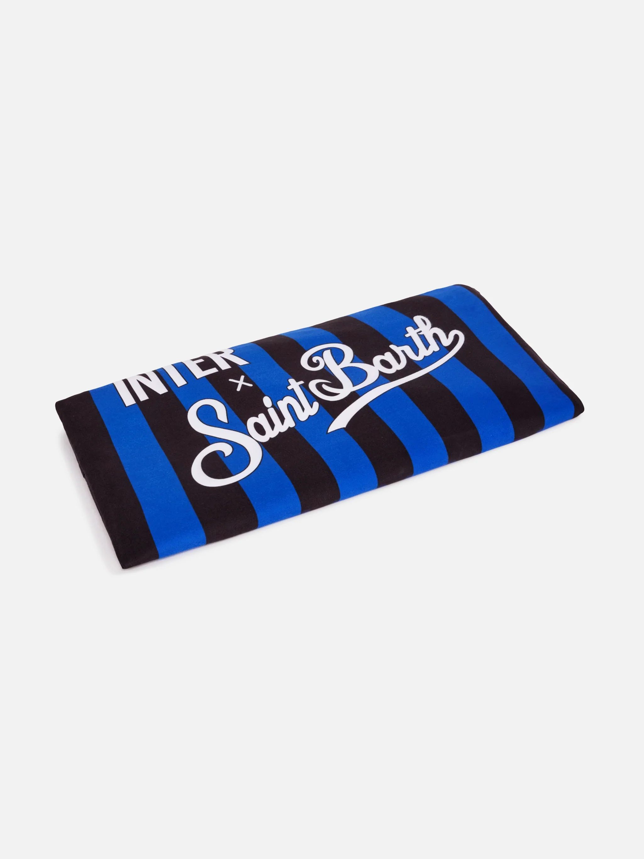 Microfiber striped beach towel Aidan with Inter print | INTER FC SPECIAL EDITION - Image 2