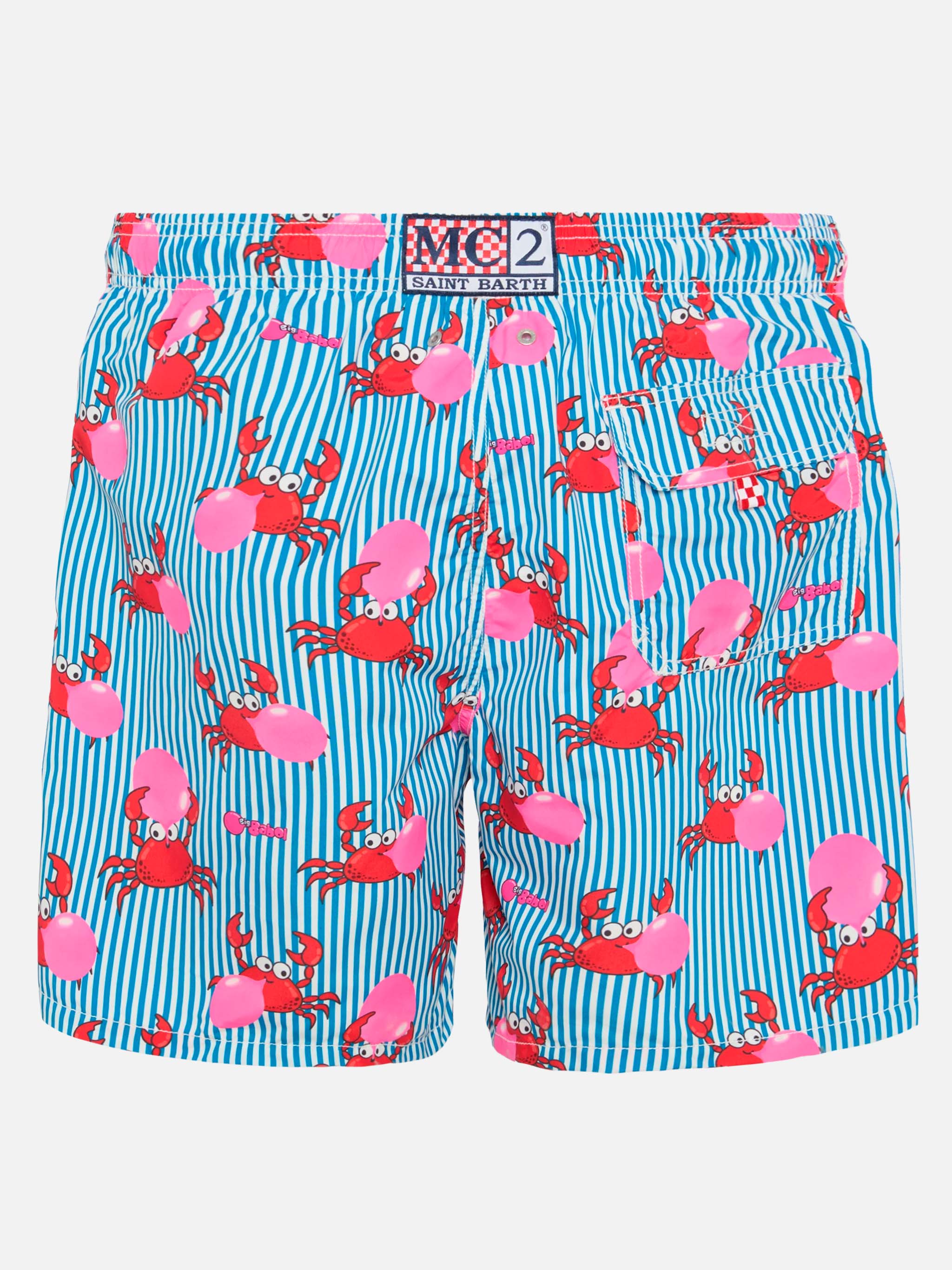 Mid-length Gustavia swim-shorts with Big Babol crab print | BIG BABOL SPECIAL EDITION - Image 2