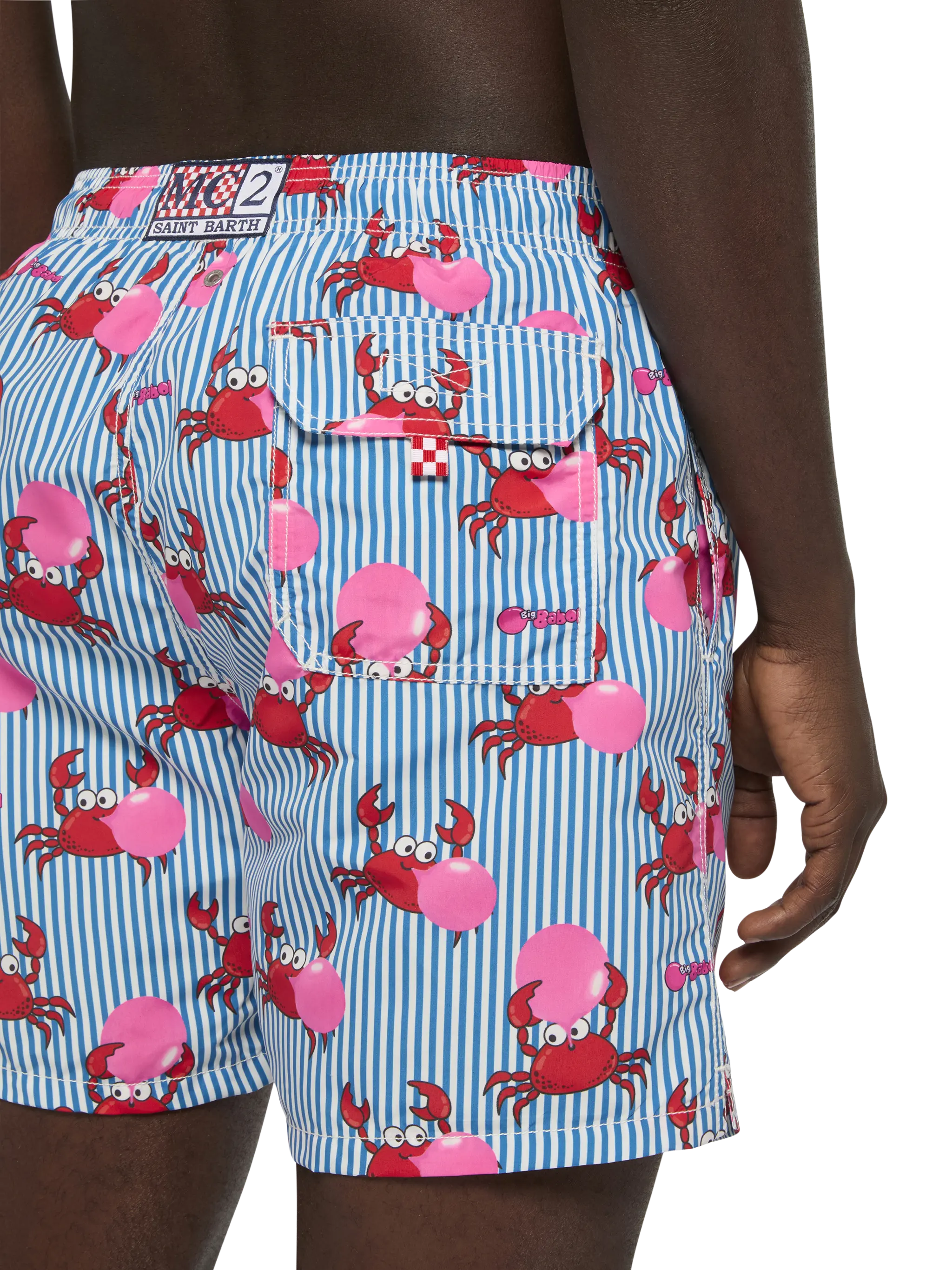 Mid-length Gustavia swim-shorts with Big Babol crab print | BIG BABOL SPECIAL EDITION - Image 6