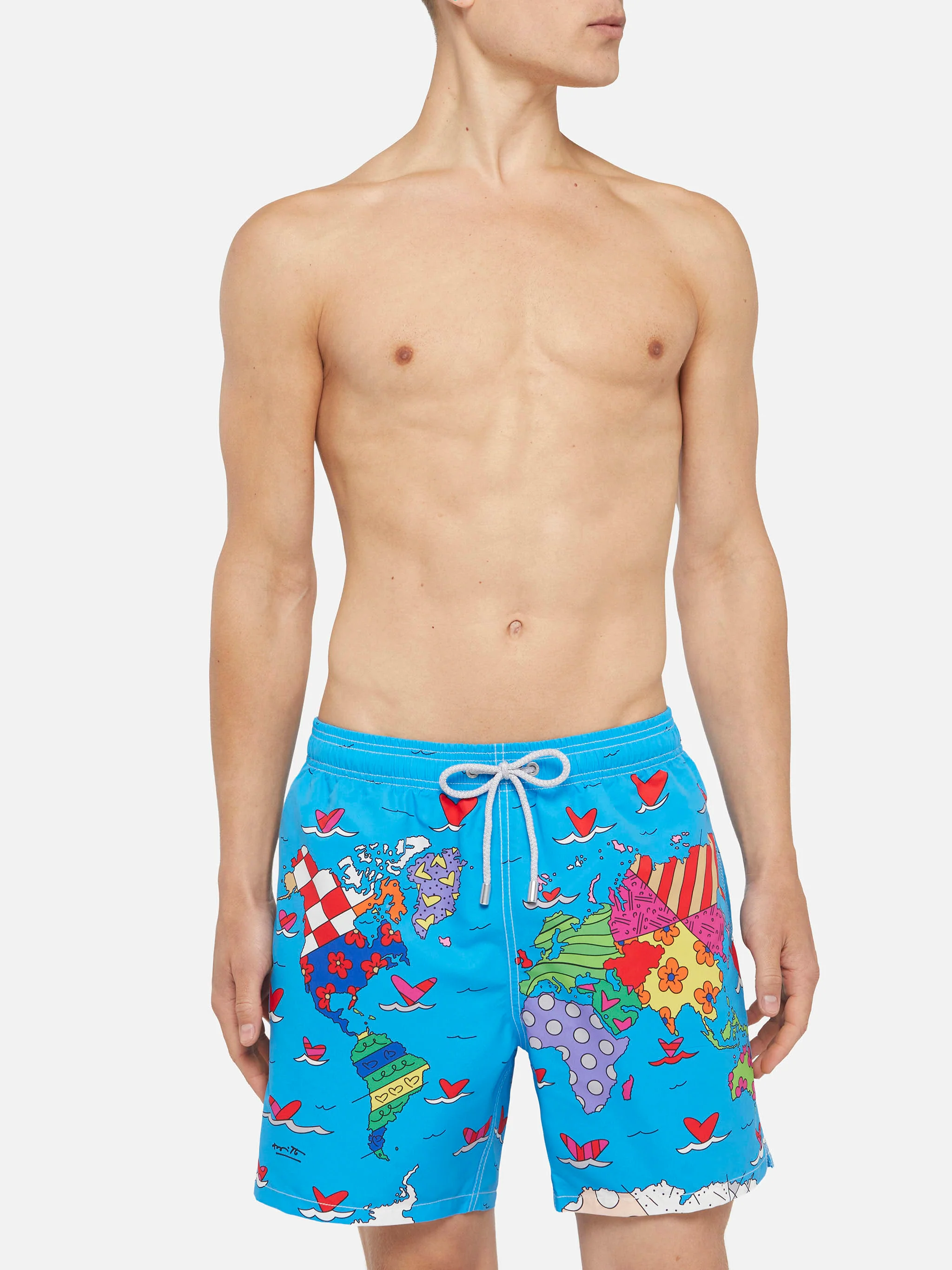 Mid-length Gustavia swim-shorts with Britto world placed print| BRITTO SPECIAL EDITION - Image 3