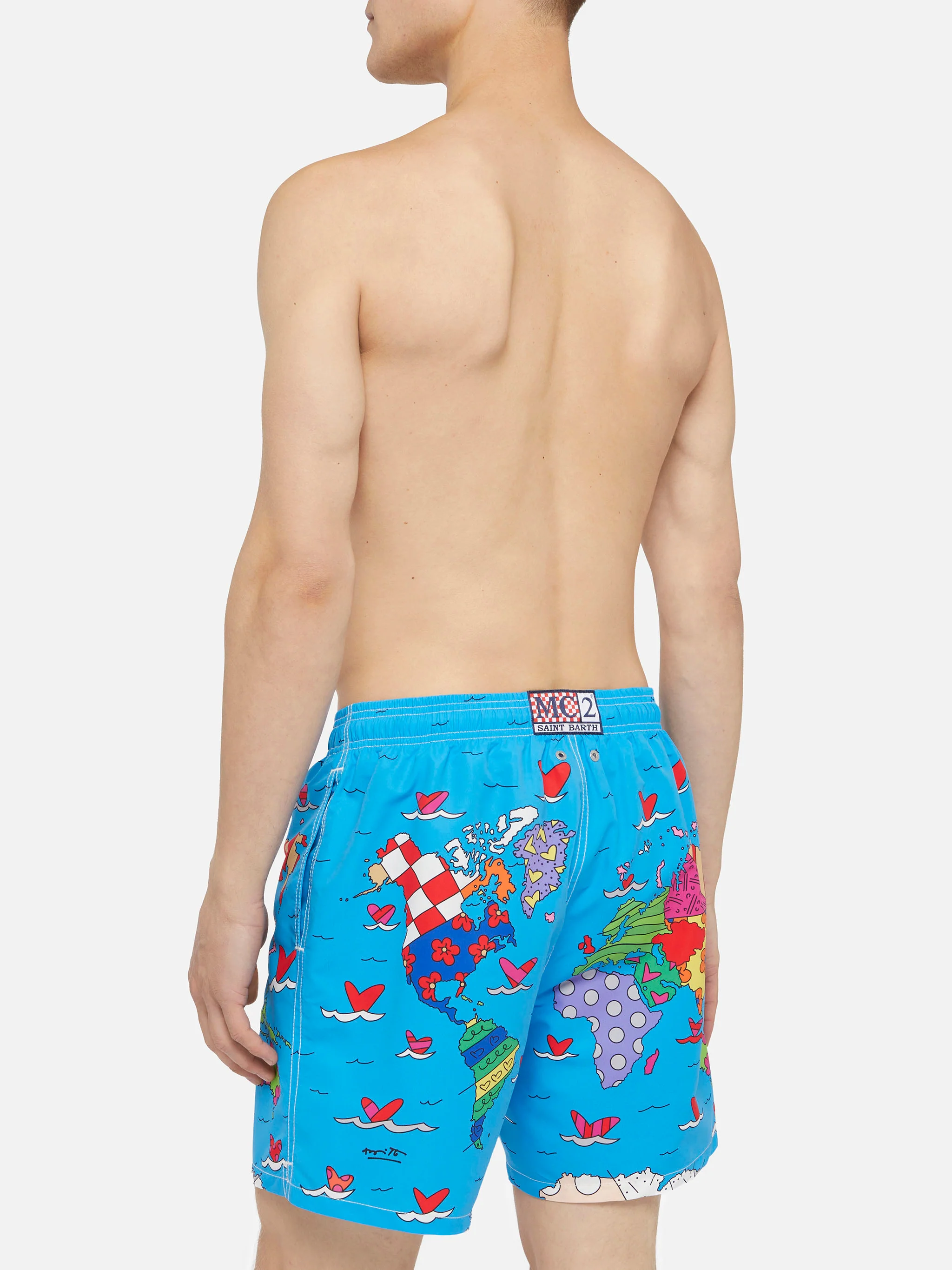 Mid-length Gustavia swim-shorts with Britto world placed print| BRITTO SPECIAL EDITION - Image 5
