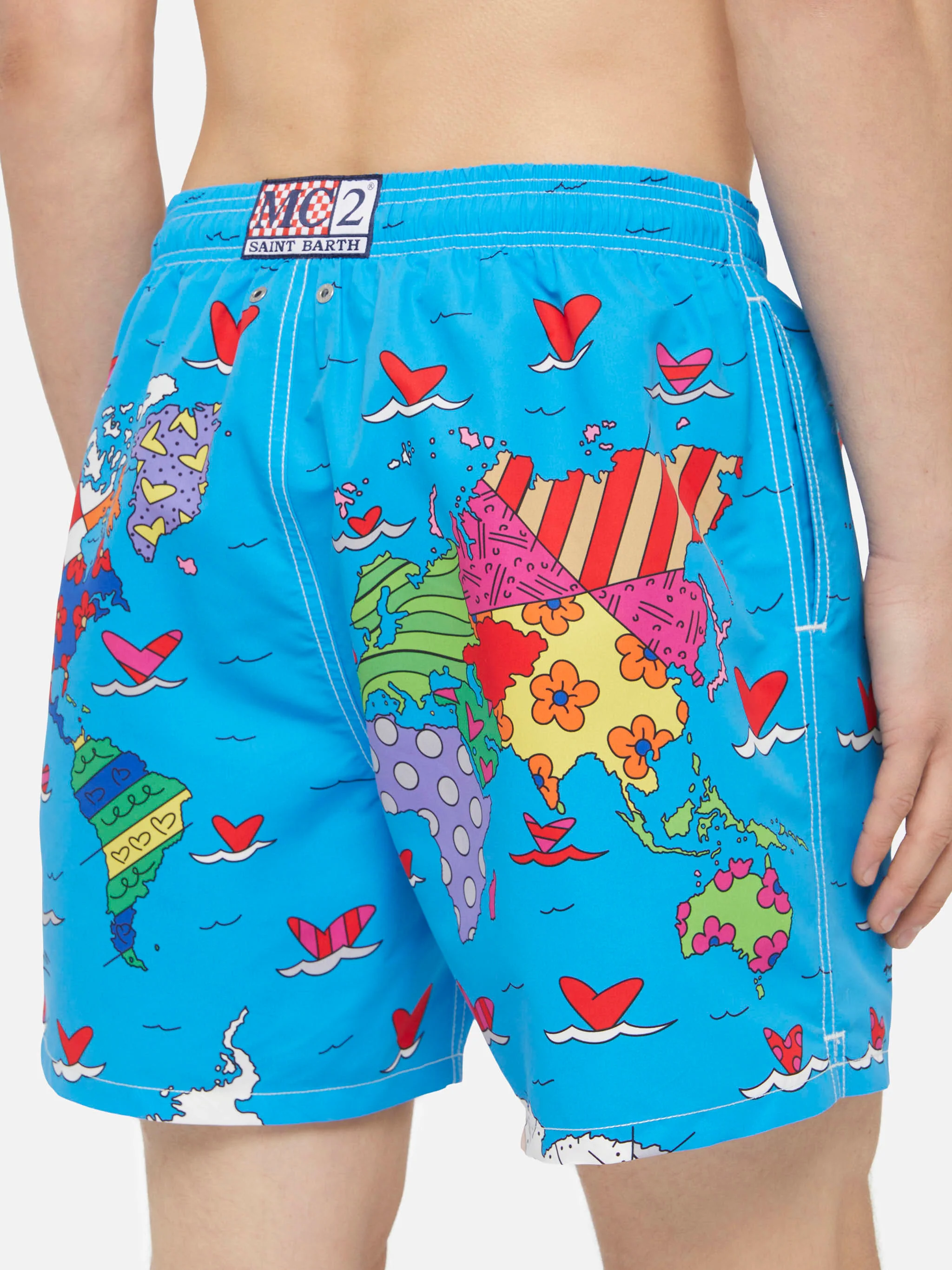 Mid-length Gustavia swim-shorts with Britto world placed print| BRITTO SPECIAL EDITION - Image 6