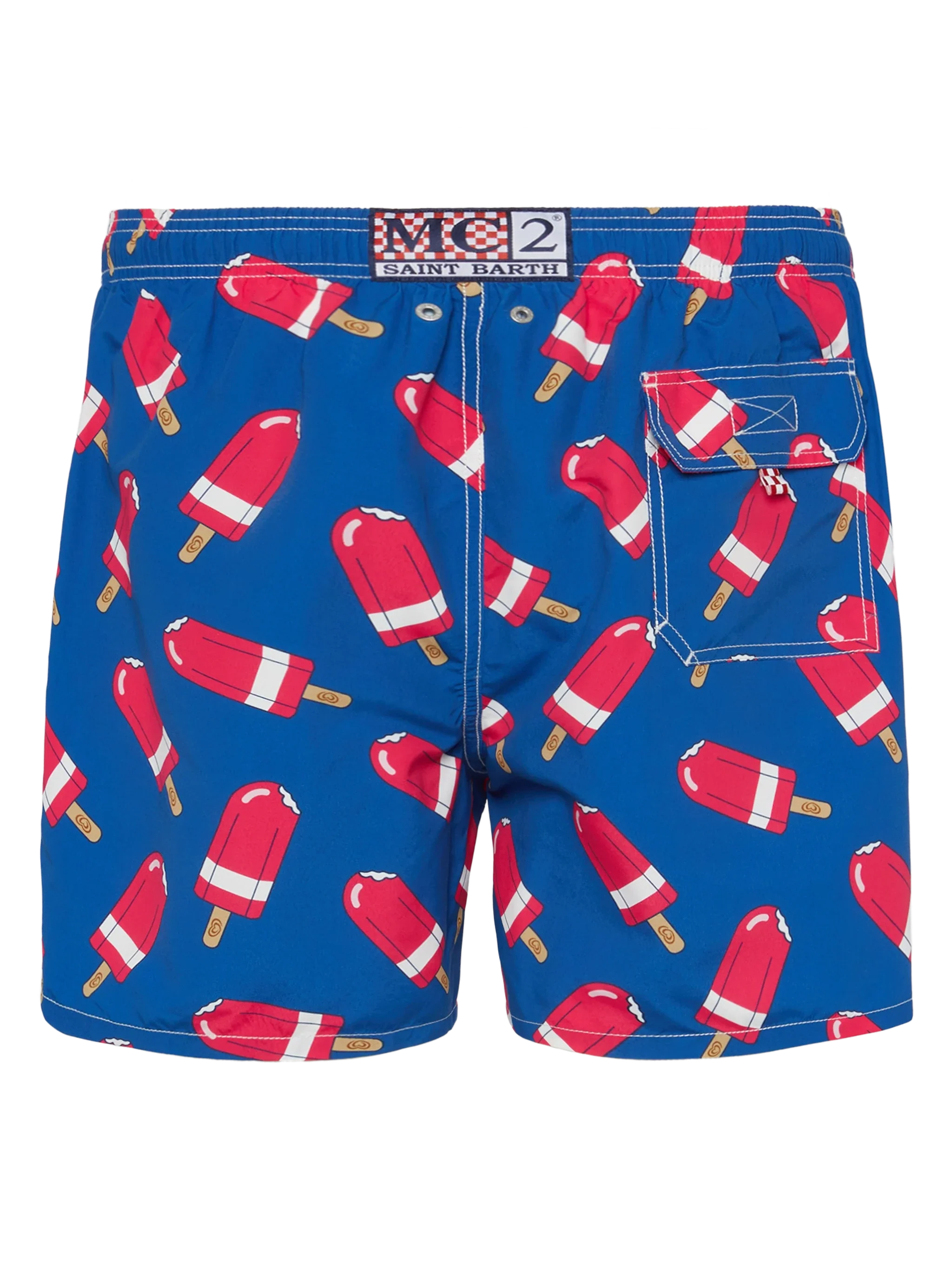 Mid-length Gustavia swim-shorts with Fior di Fragola print | ALGIDA SPECIAL EDITION - Image 2