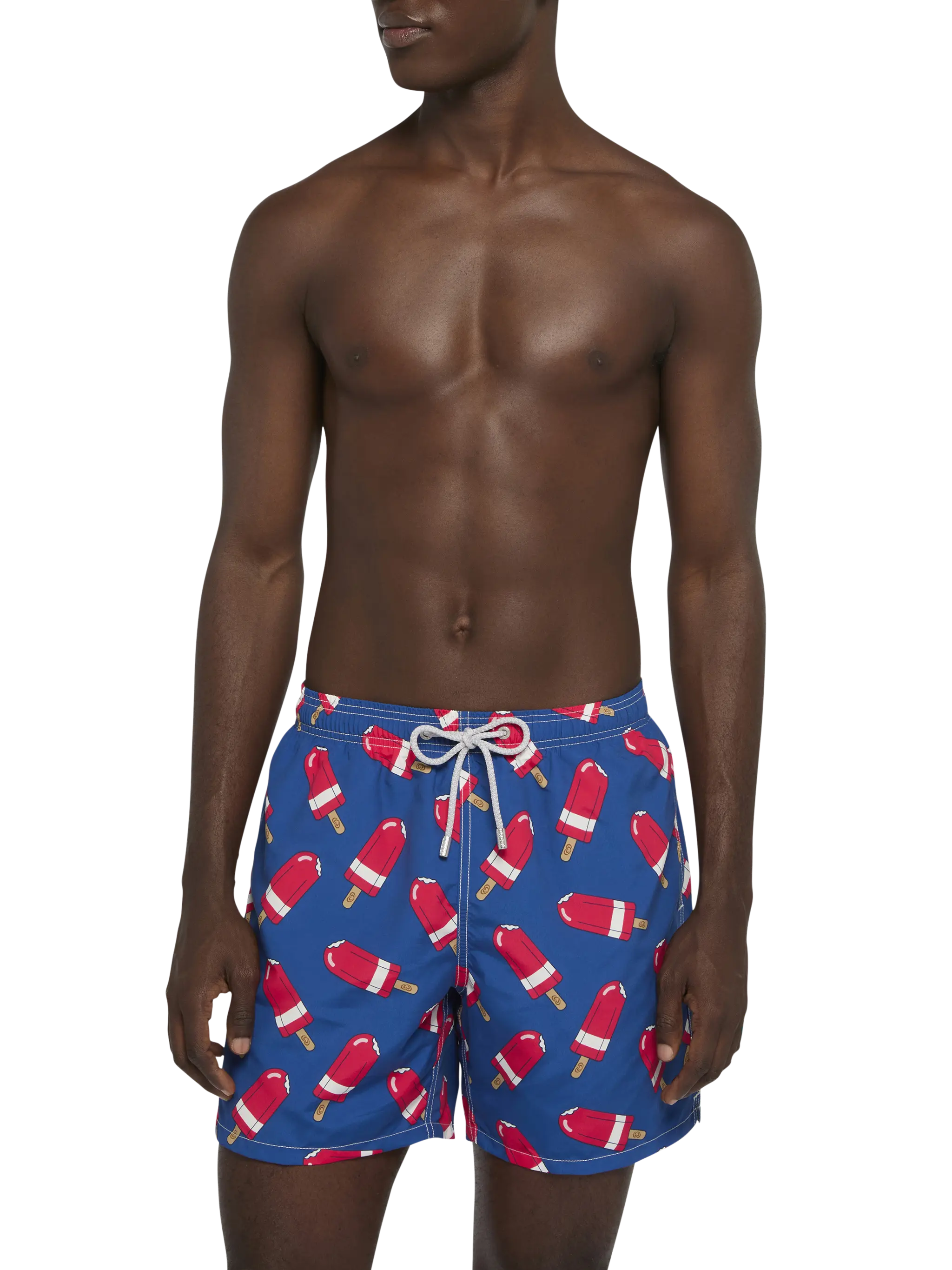 Mid-length Gustavia swim-shorts with Fior di Fragola print | ALGIDA SPECIAL EDITION - Image 3