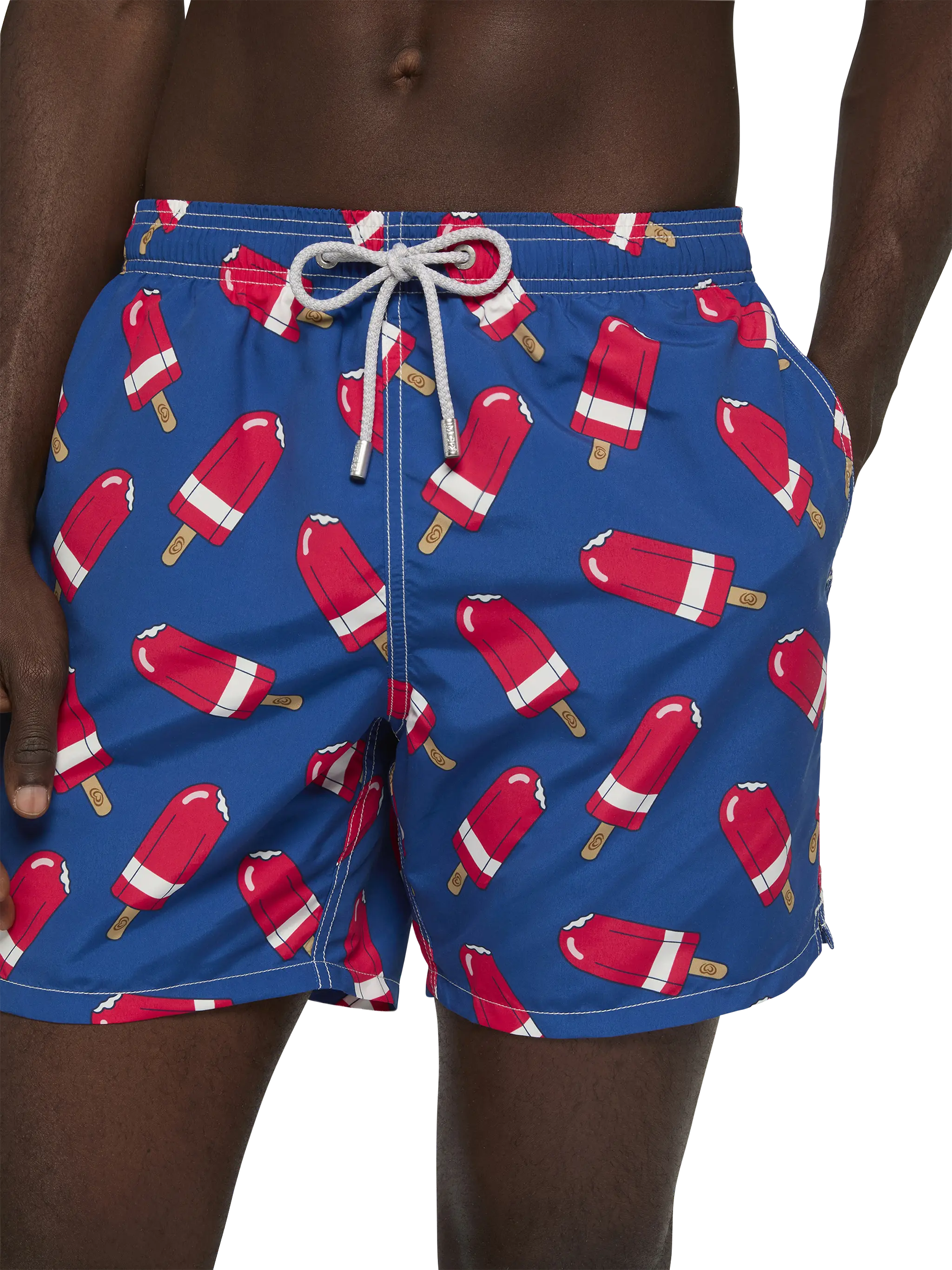 Mid-length Gustavia swim-shorts with Fior di Fragola print | ALGIDA SPECIAL EDITION - Image 4
