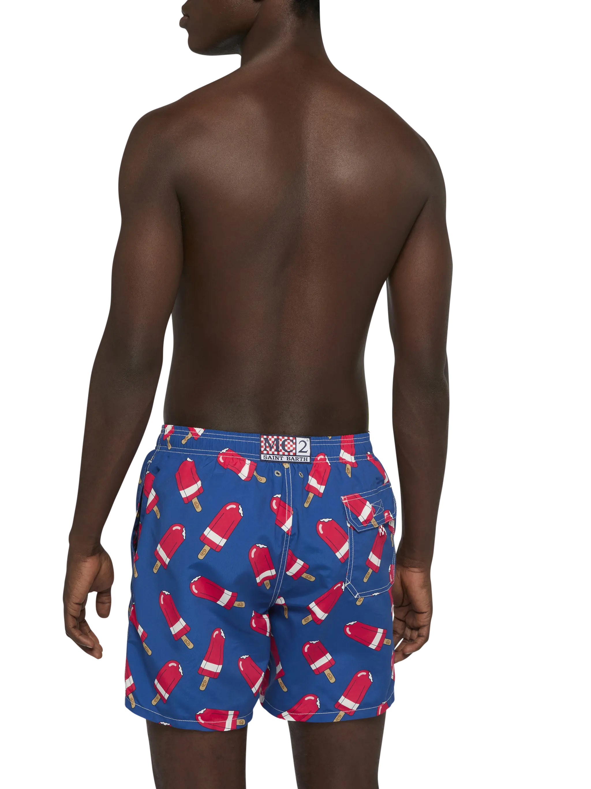 Mid-length Gustavia swim-shorts with Fior di Fragola print | ALGIDA SPECIAL EDITION - Image 5