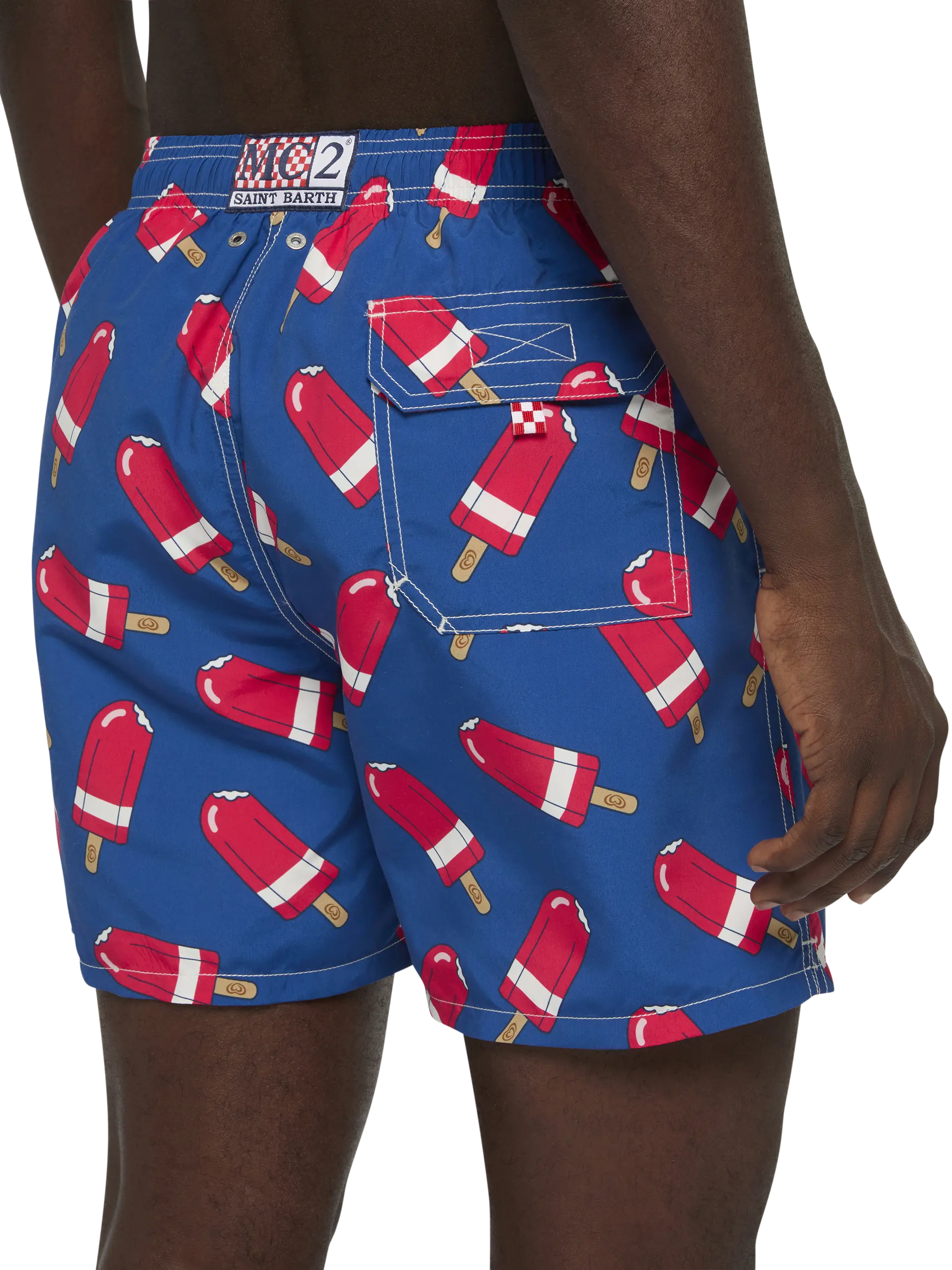 Mid-length Gustavia swim-shorts with Fior di Fragola print | ALGIDA SPECIAL EDITION - Image 6