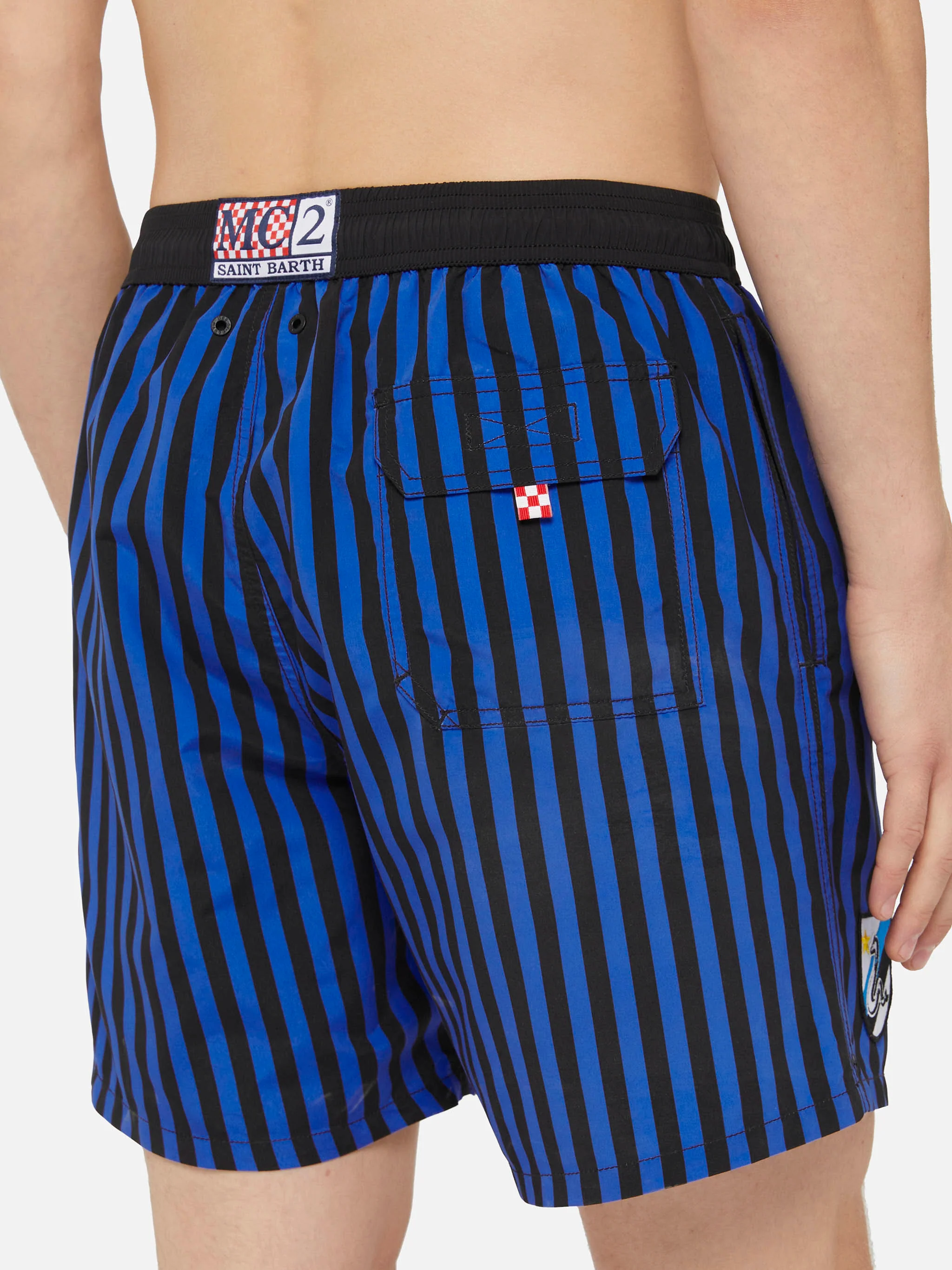 Mid-length Gustavia swim-shorts with Inter heritage patch | INTER FC SPECIAL EDITION - Image 6