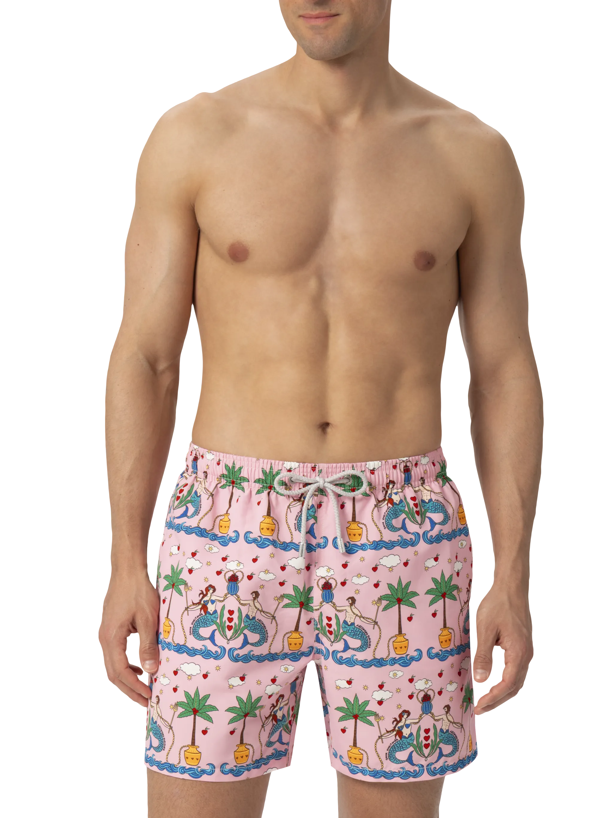 Mid-length Gustavia swim-shorts with mermaid print | ALESSANDRO ENRIQUEZ SPECIAL EDITION - Image 3