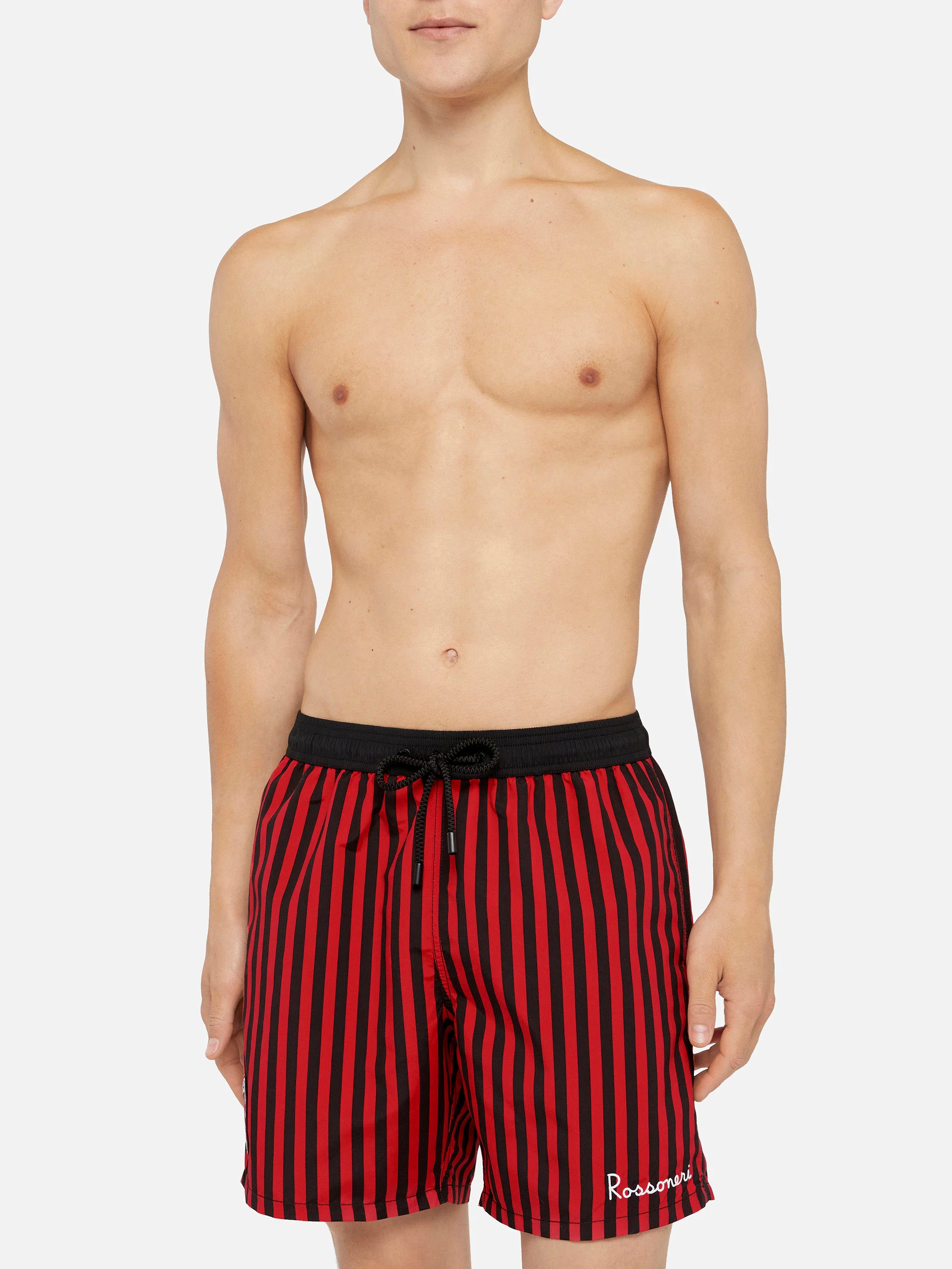 Mid-length Gustavia swim-shorts with Milan print | AC MILAN SPECIAL EDITION - Image 3