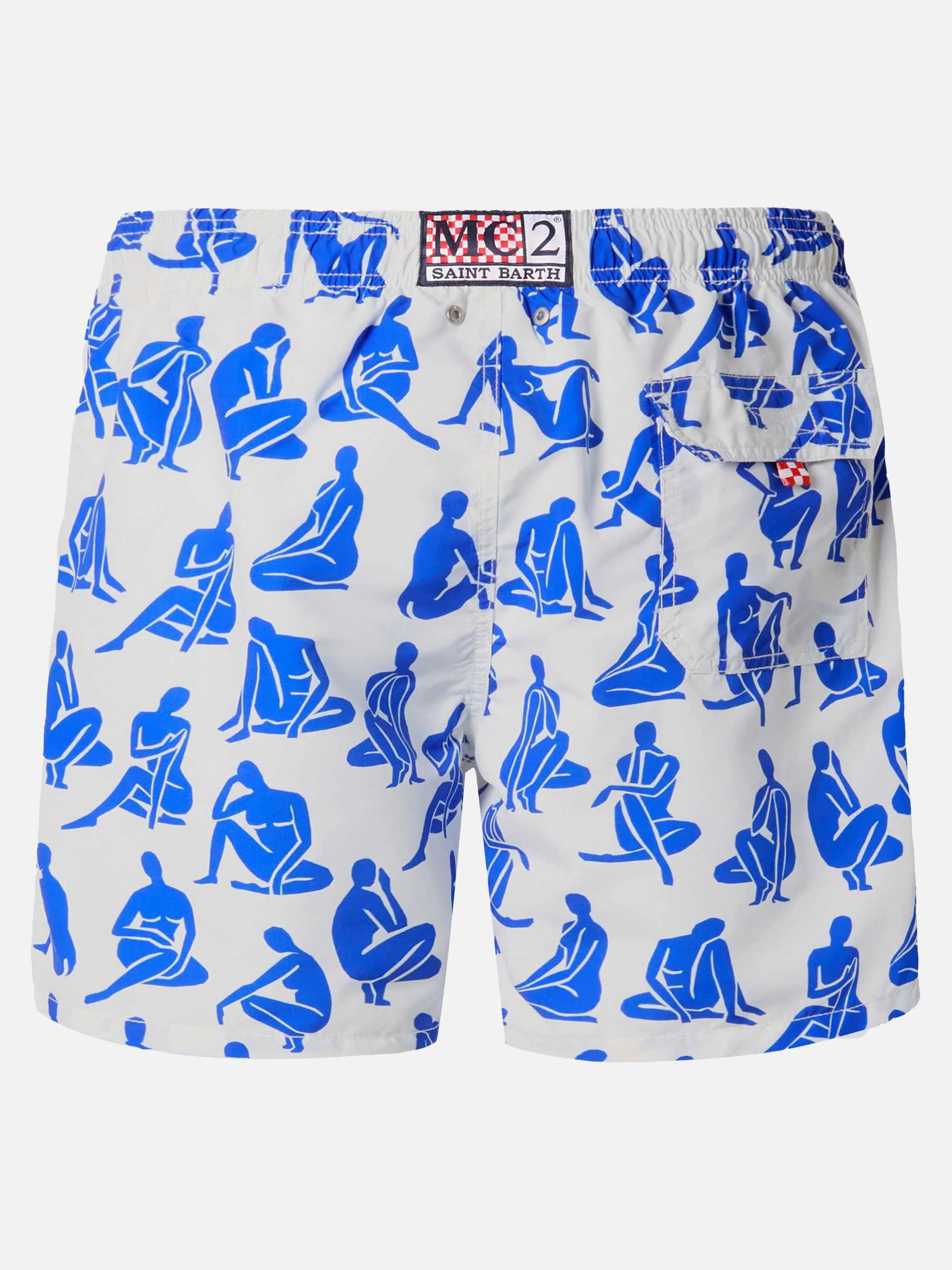 Mid-length Gustavia swim-shorts with tattoo print - Image 2
