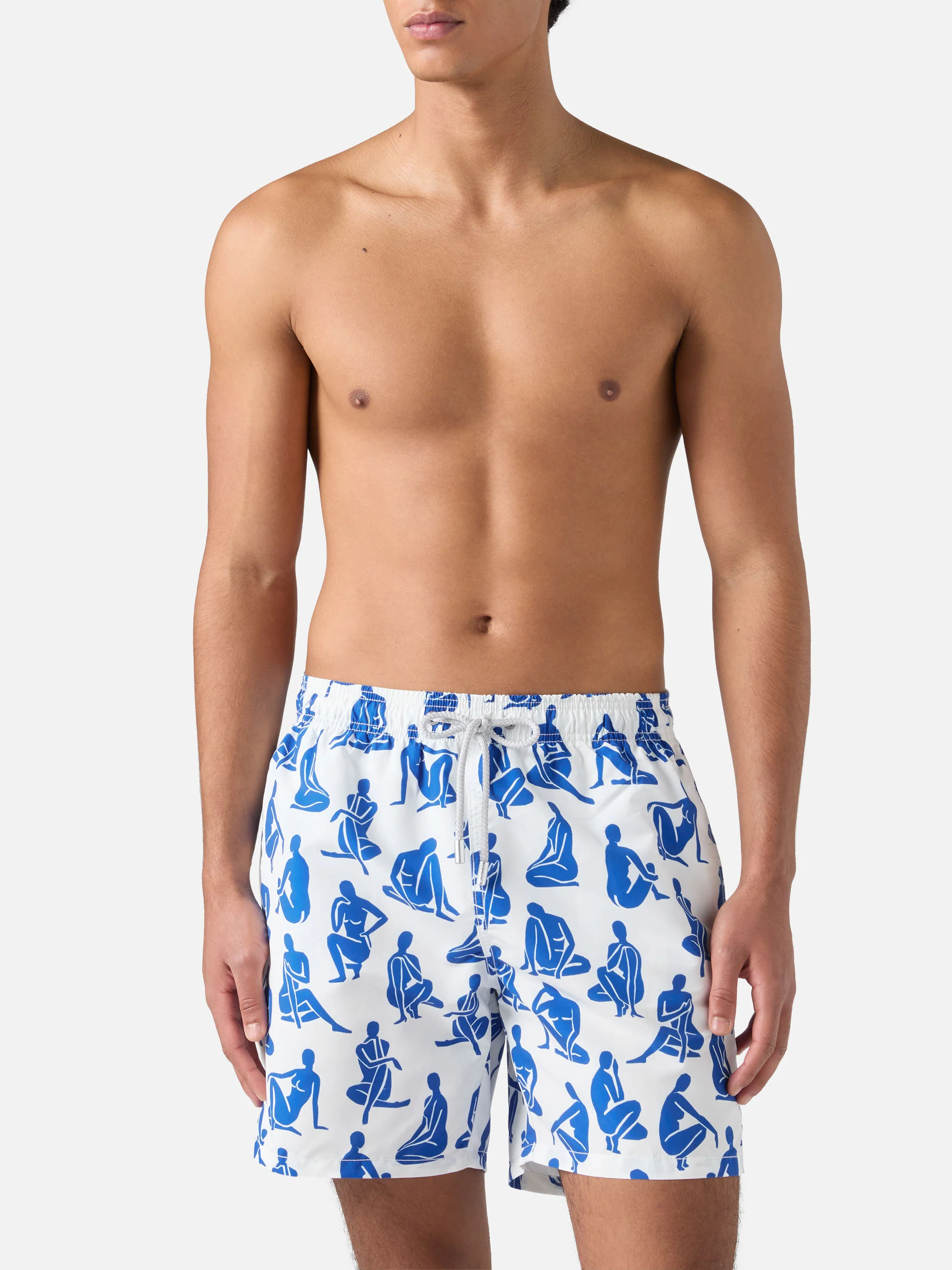 Mid-length Gustavia swim-shorts with tattoo print - Image 3
