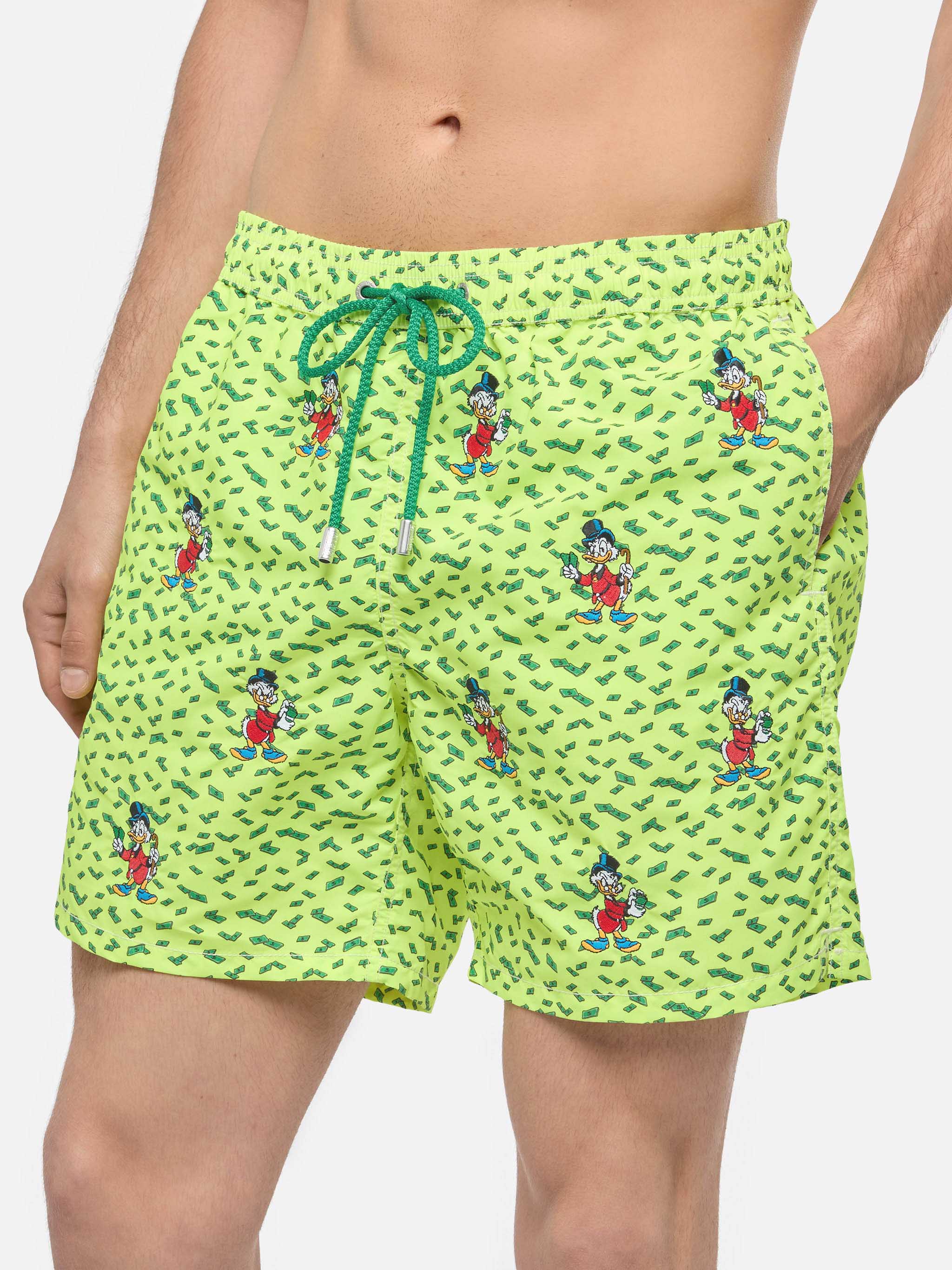 Mid-length striped Gustavia swim-shorts with Scrooge embroidery | DISNEY® SPECIAL EDITION - Image 4