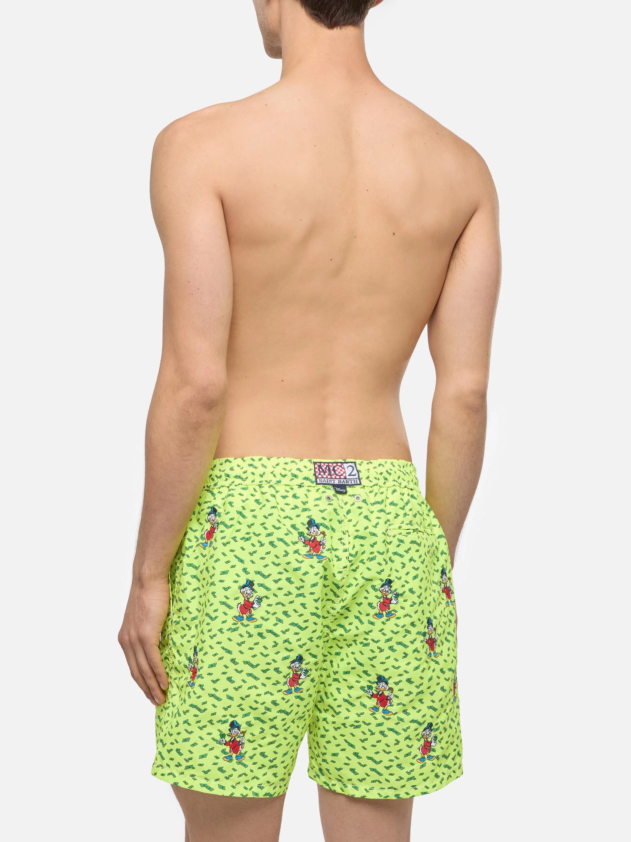 Mid-length striped Gustavia swim-shorts with Scrooge embroidery | DISNEY® SPECIAL EDITION - Image 5