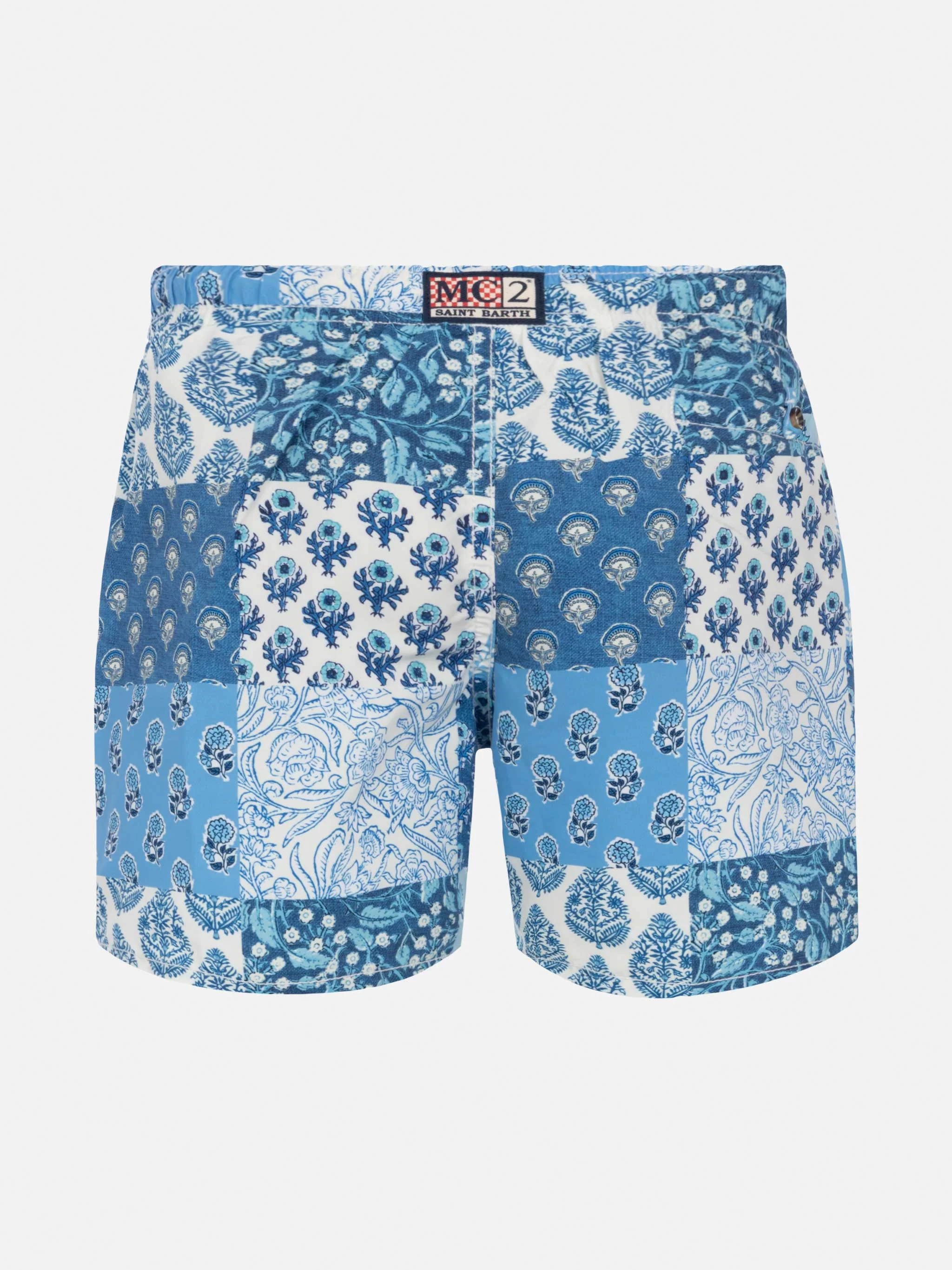 Mid-length swim-shorts Caprese Jr with floral print - Image 2