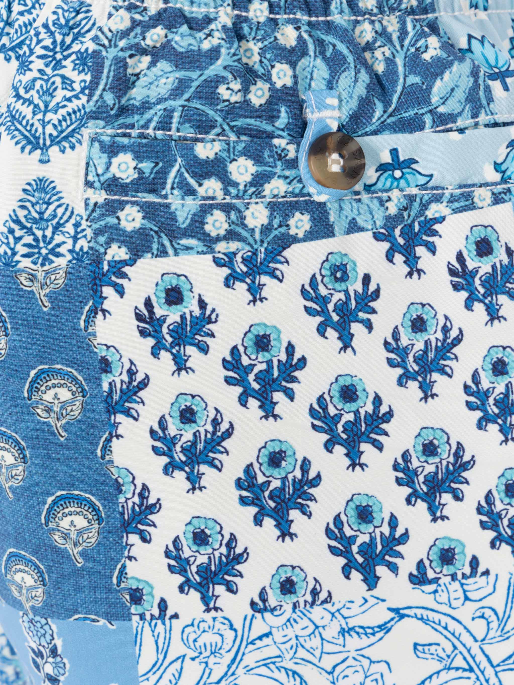 Mid-length swim-shorts Caprese Jr with floral print - Image 3
