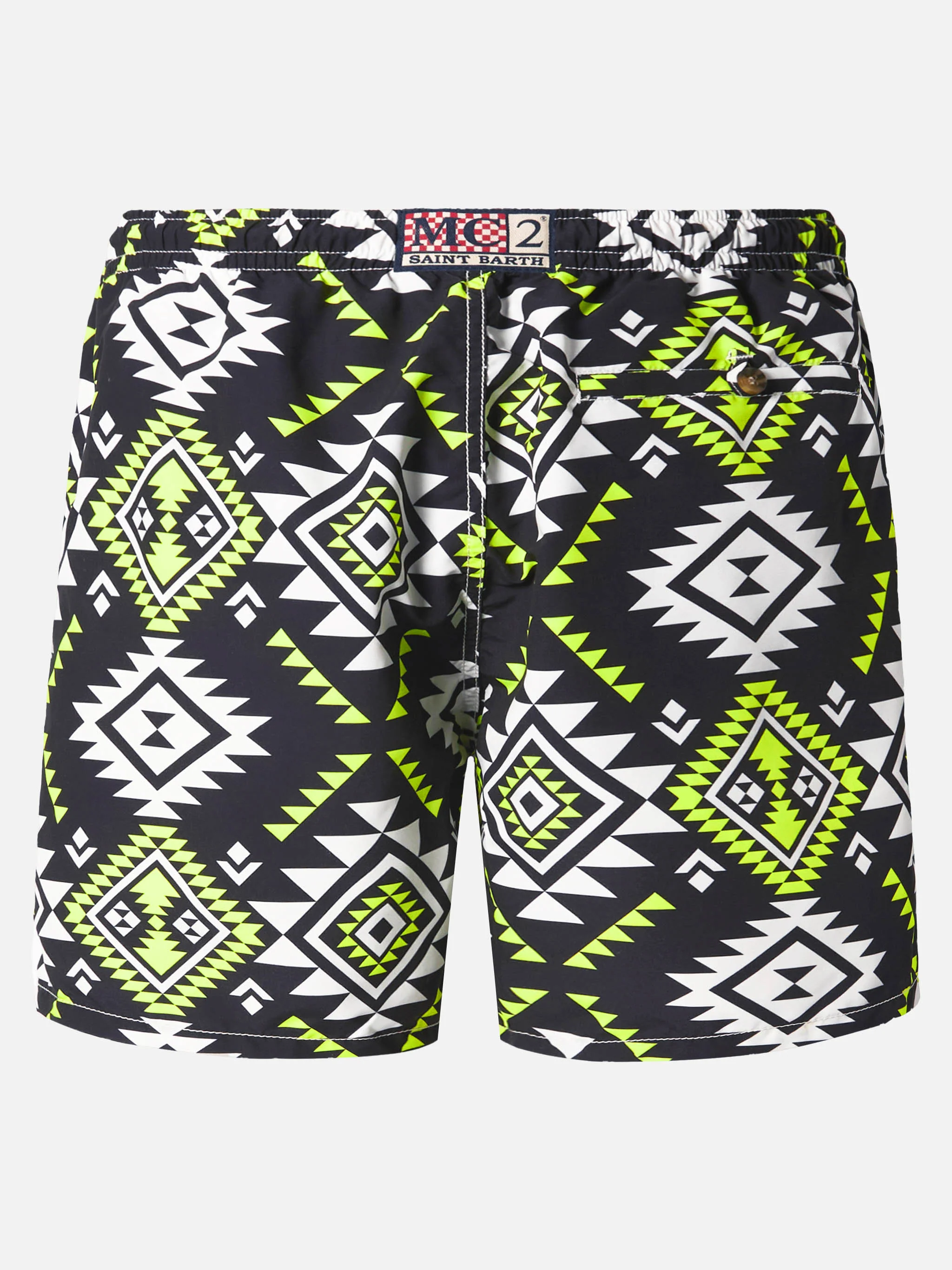 Mid-length swim-shorts Caprese with ethnic print - Image 2