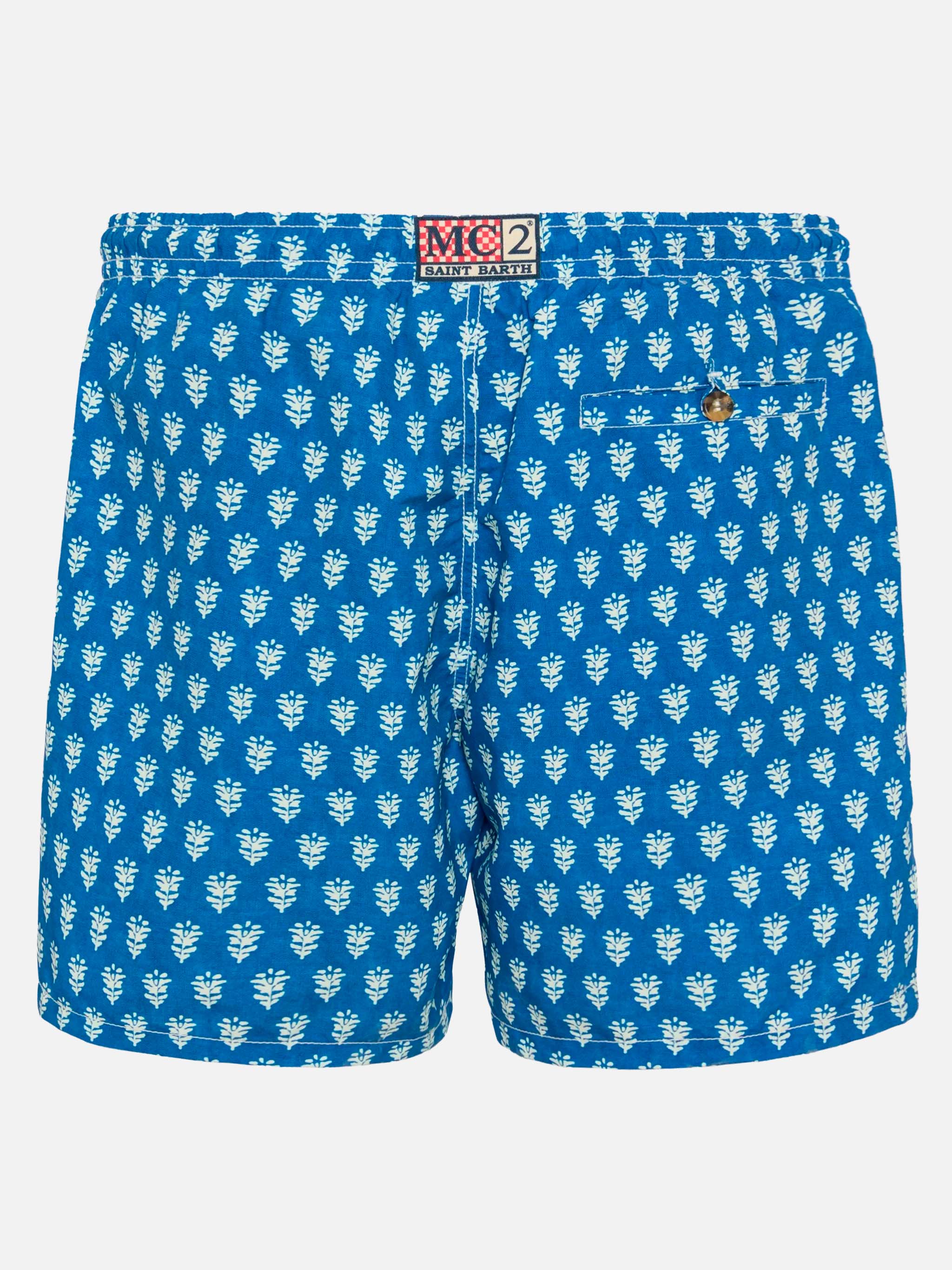 Mid-length swim-shorts Caprese with flower print - Image 2