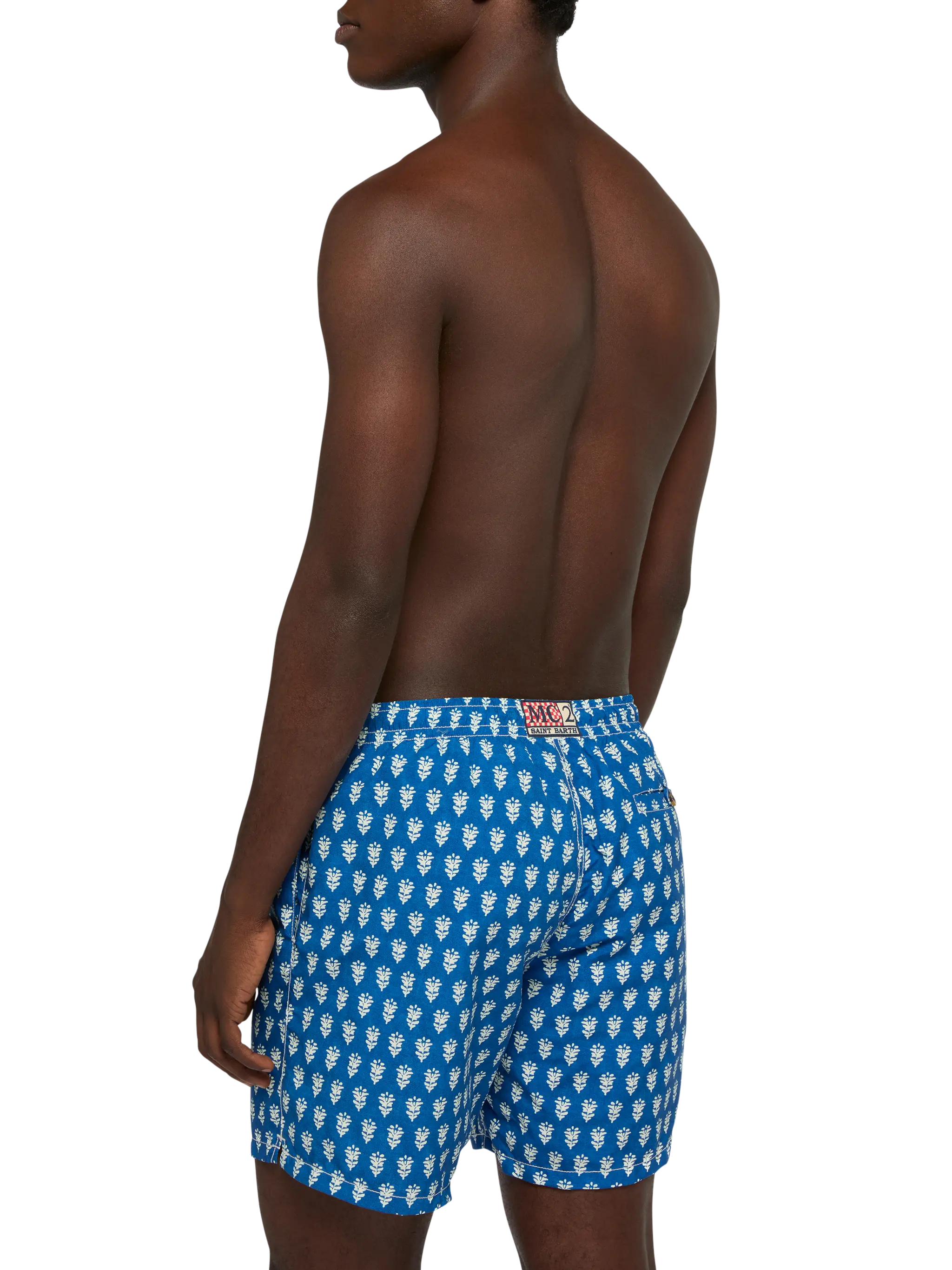 Mid-length swim-shorts Caprese with flower print - Image 4