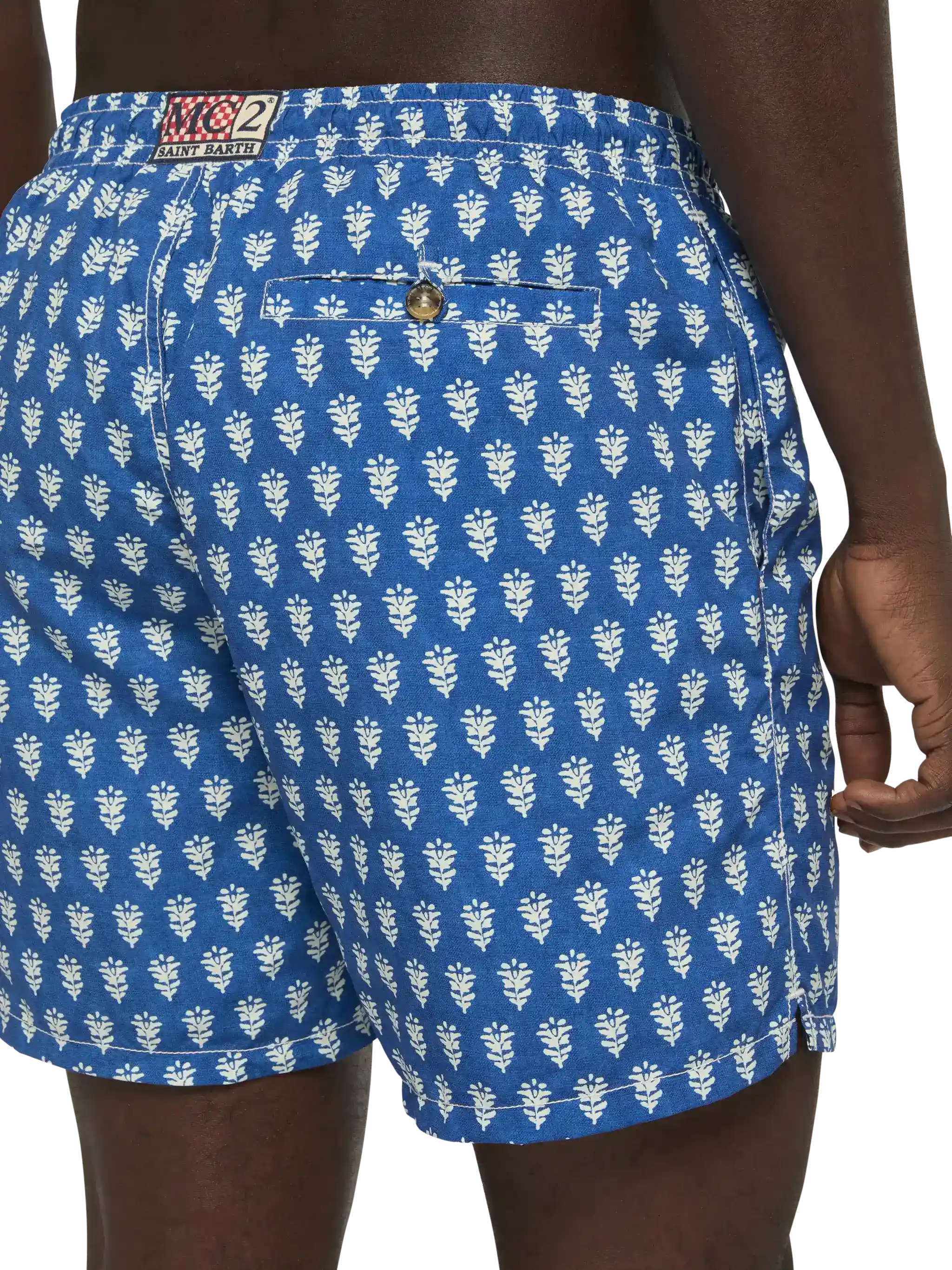 Mid-length swim-shorts Caprese with flower print - Image 6