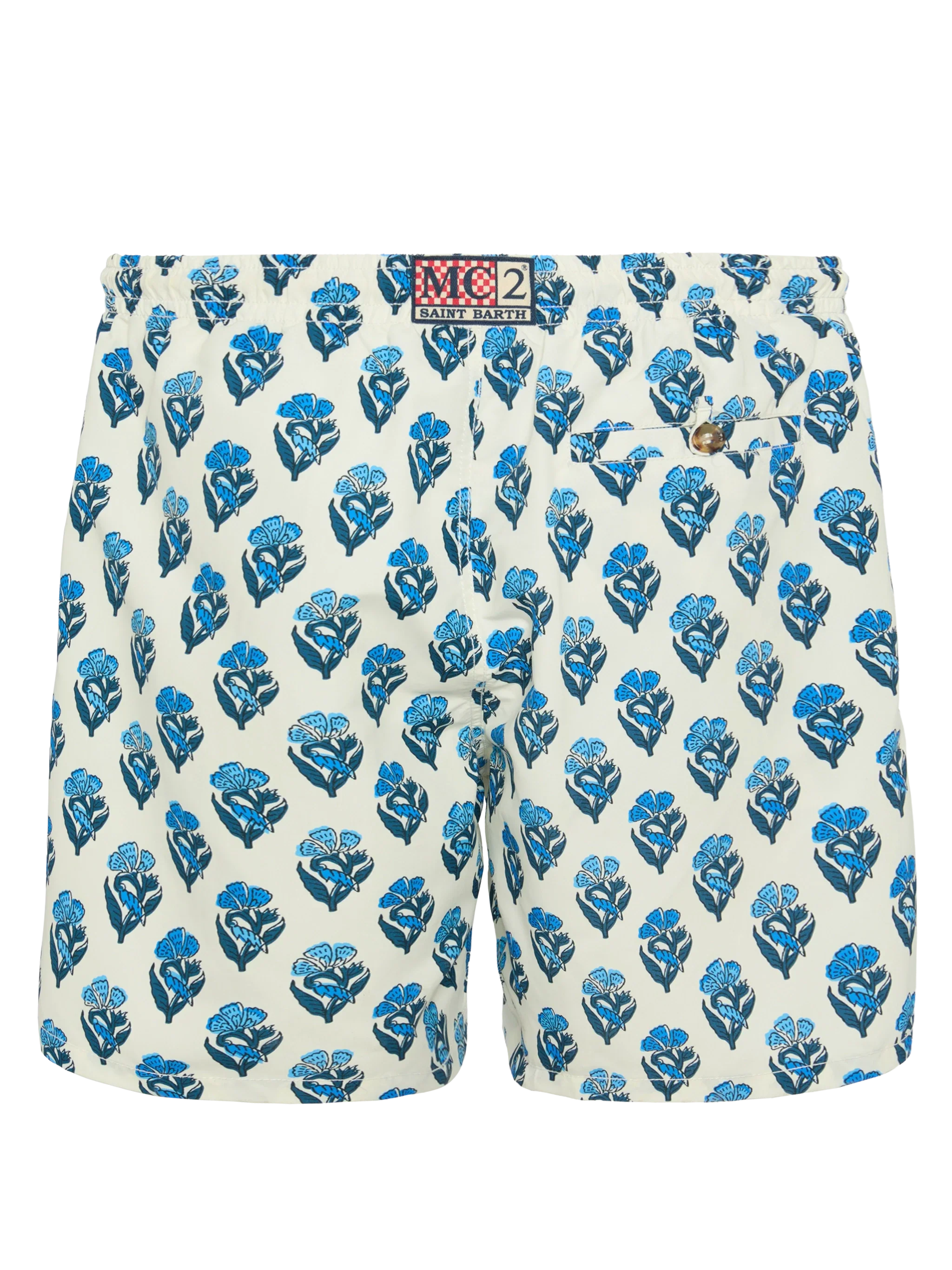 Mid-length swim-shorts Caprese with flower print - Image 2